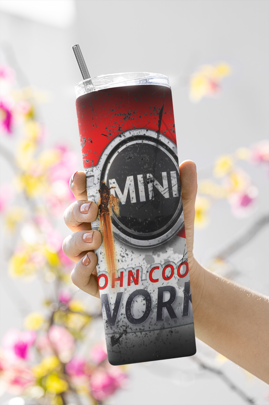 Custom Mini Cooper 20oz Tumbler Travel Coffee Mug straw Truck Car Enthusiasts