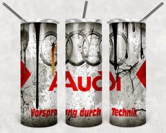 Custom Audi 20oz Tumbler Travel Coffee Mug with straw Truck Car Enthusiasts