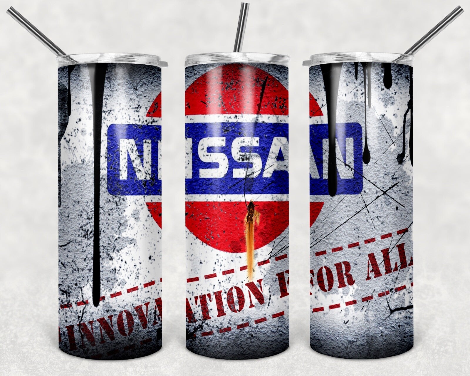 Custom Nissan 20oz Tumbler Travel Coffee Mug with straw