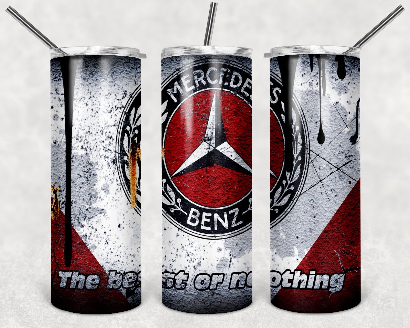 Custom Mercedes-Benz Tumbler 20 oz with straw