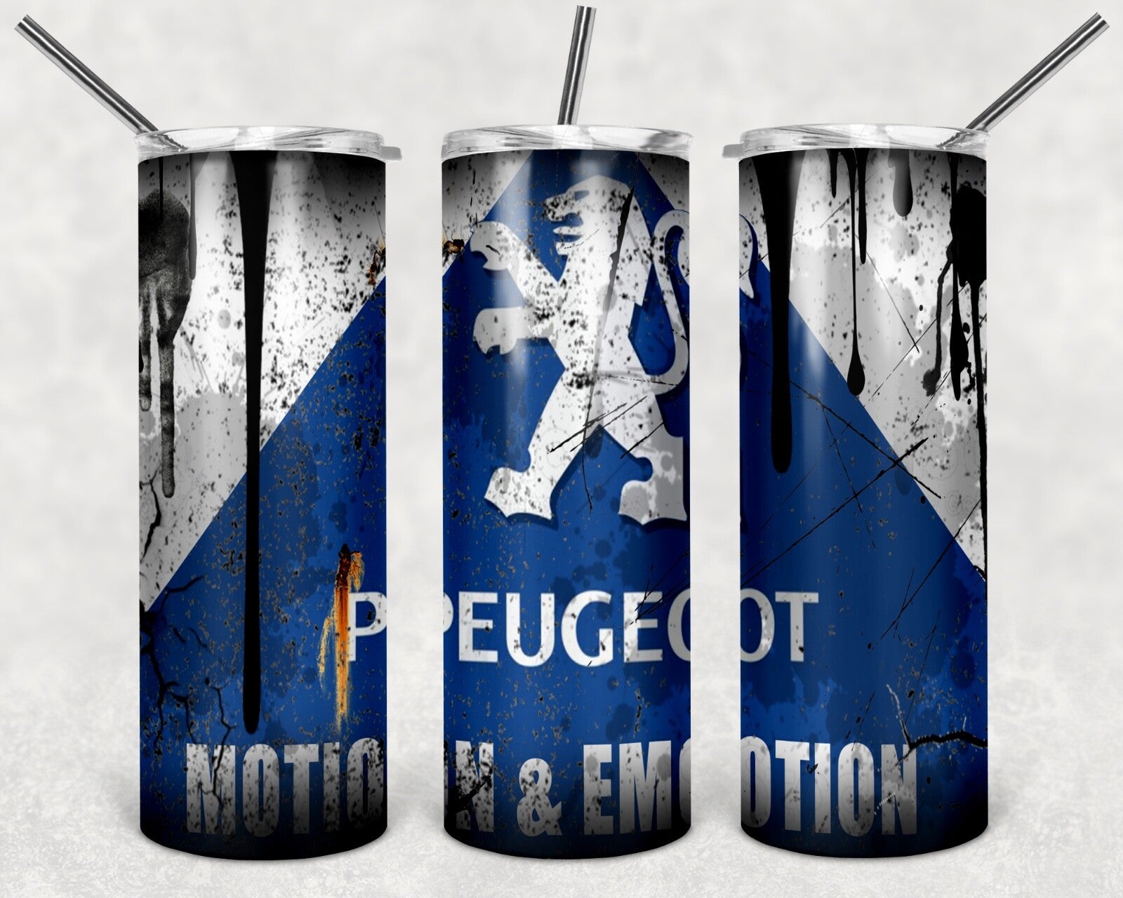Custom Peugeot 20oz Tumbler Travel Coffee Mug with straw