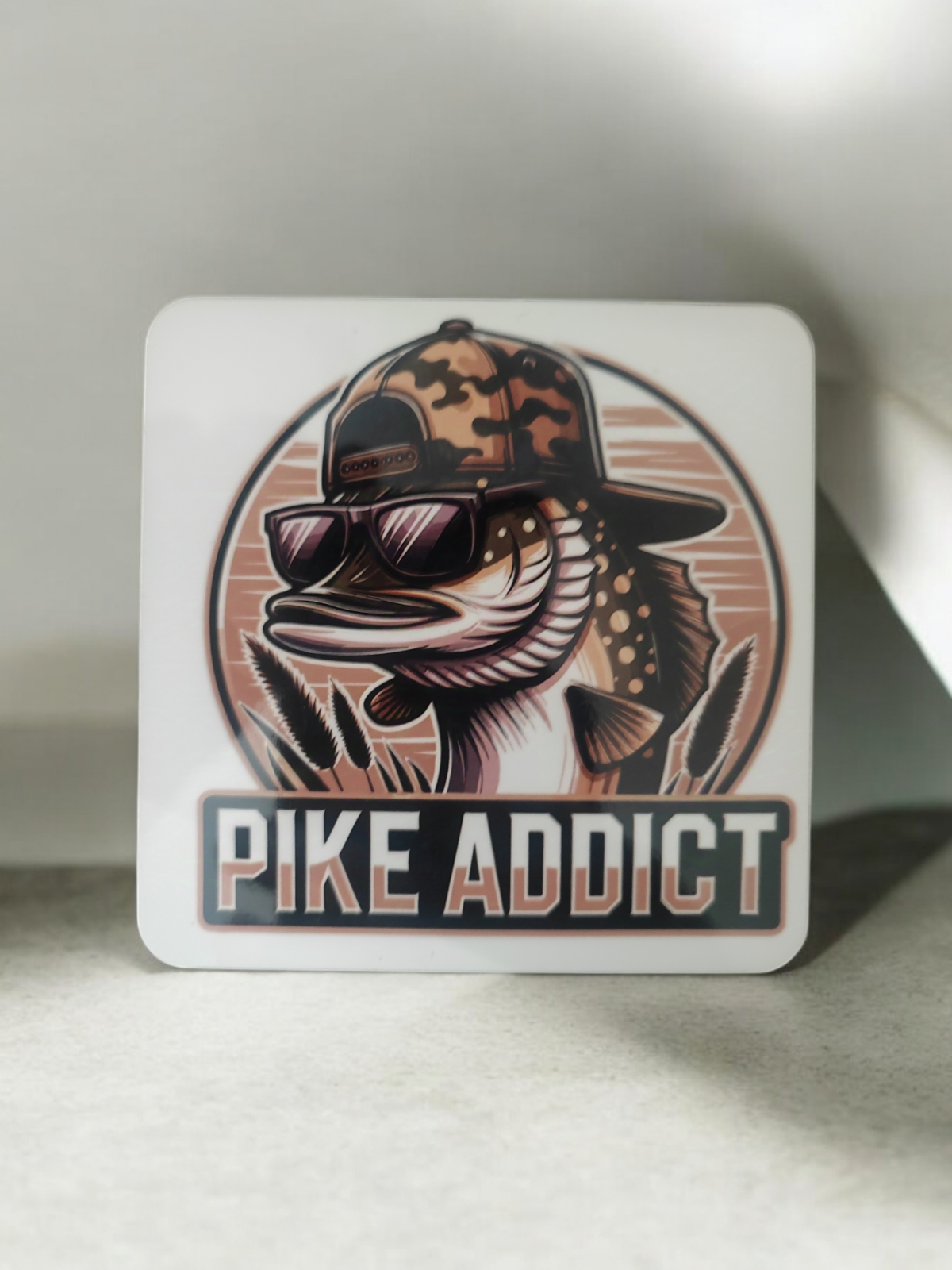 Fishing Addict Funny Fishing - drink coaster gift Bait Net Lure Gift for Him