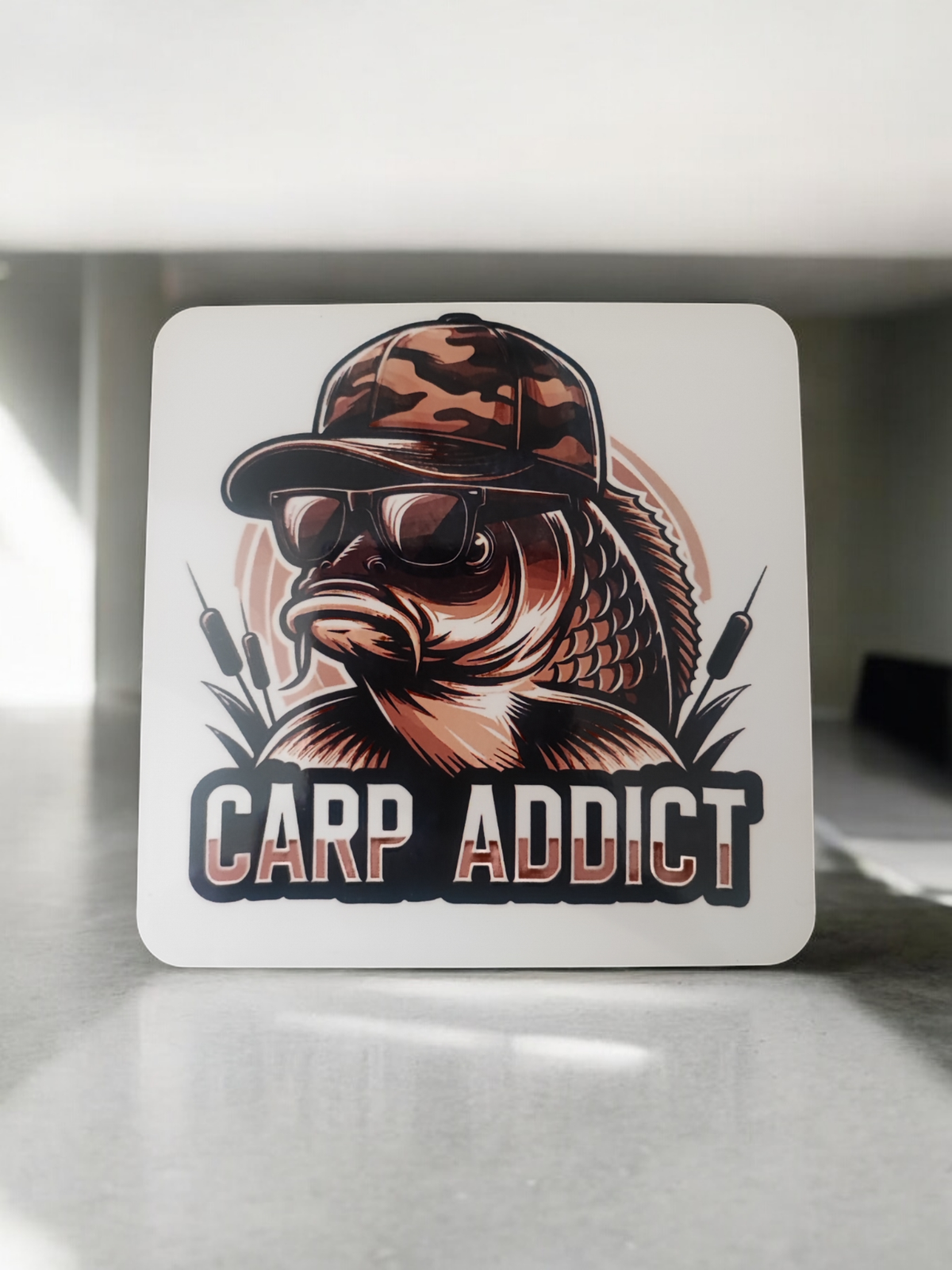 Fishing Addict Funny Fishing - drink coaster gift Bait Net Lure Gift for Him