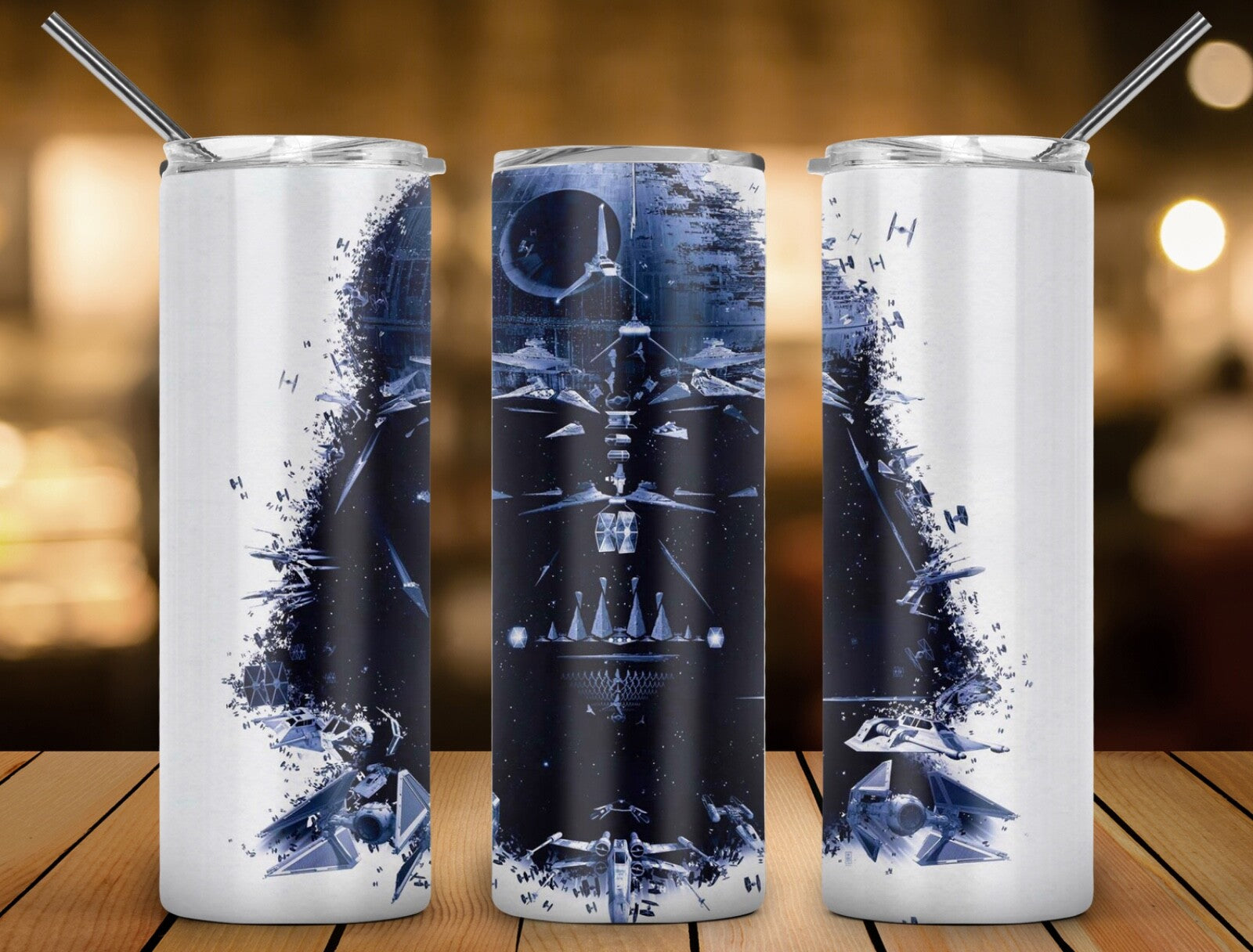 Darth Vader Star Wars 20oz Coffee Travel Tumbler Insulated Cup Lid & Straw