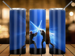 Jedi Battle Star Wars 20oz Coffee Travel Tumbler Insulated Cup with Lid & Straw