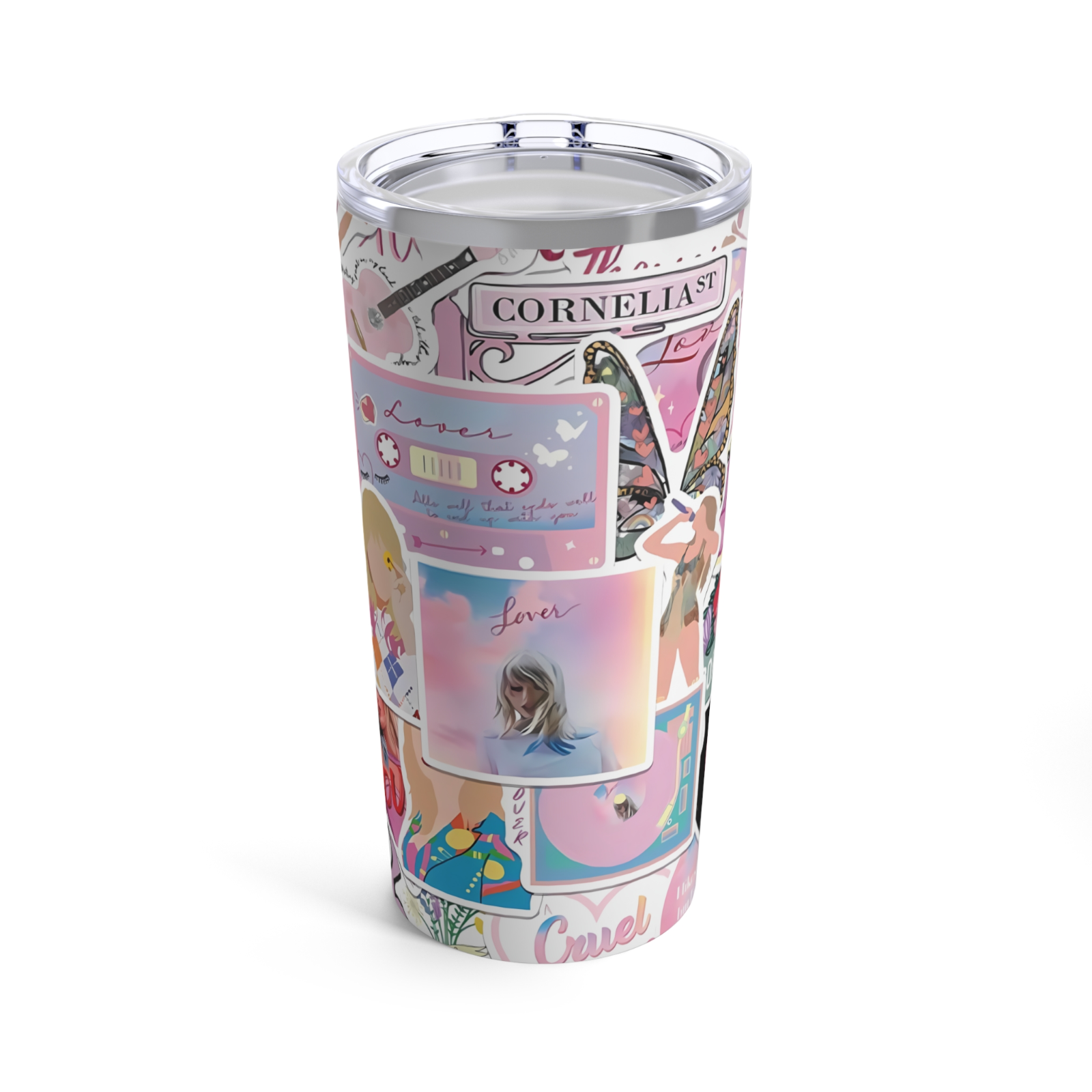 Taylor Swift Music Lover Travel Coffee Mug Tumbler with Straw