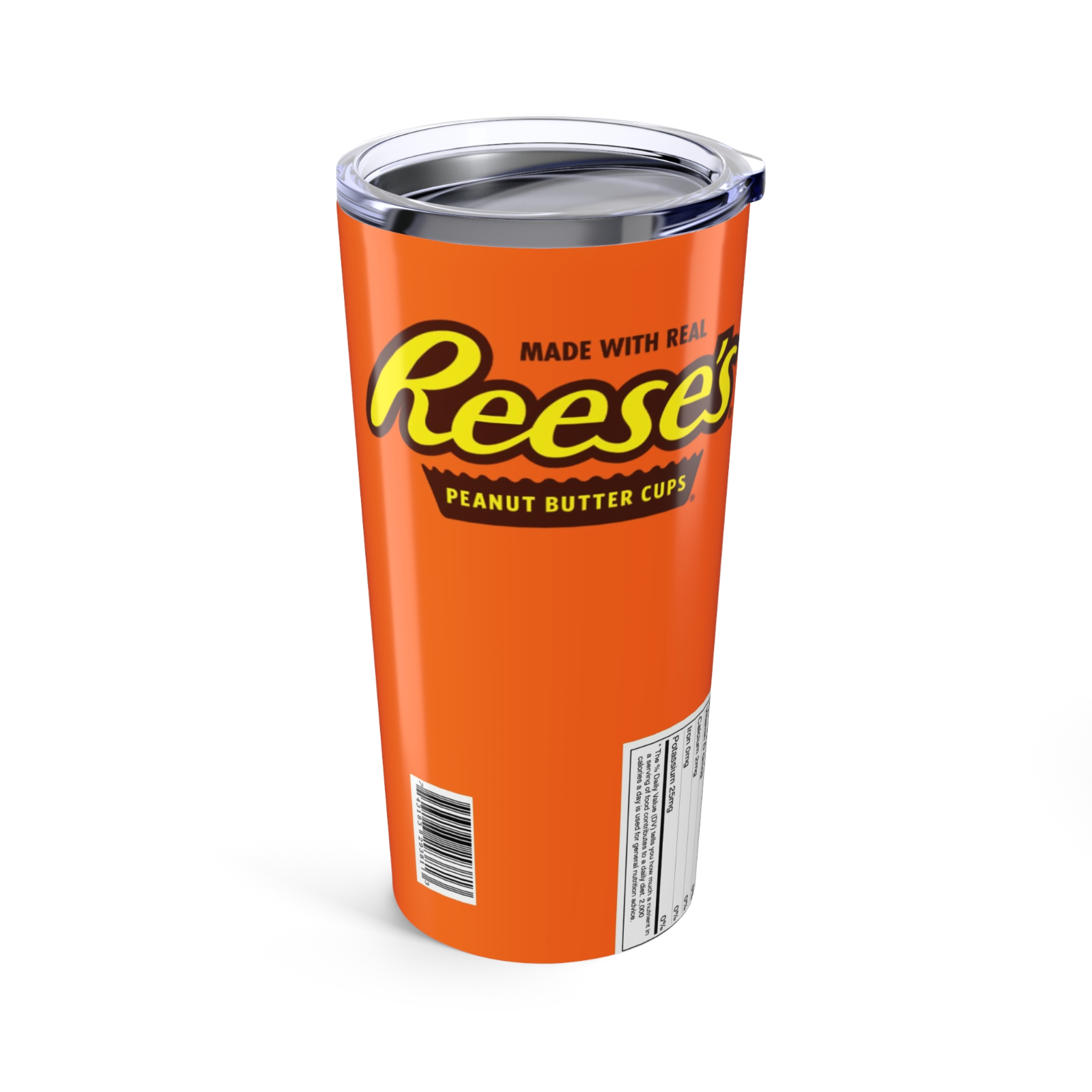 Reese's Inspired 20oz Travel Coffee tumbler Mug with straw