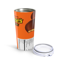 Reese's Inspired 20oz Travel Coffee tumbler Mug with straw