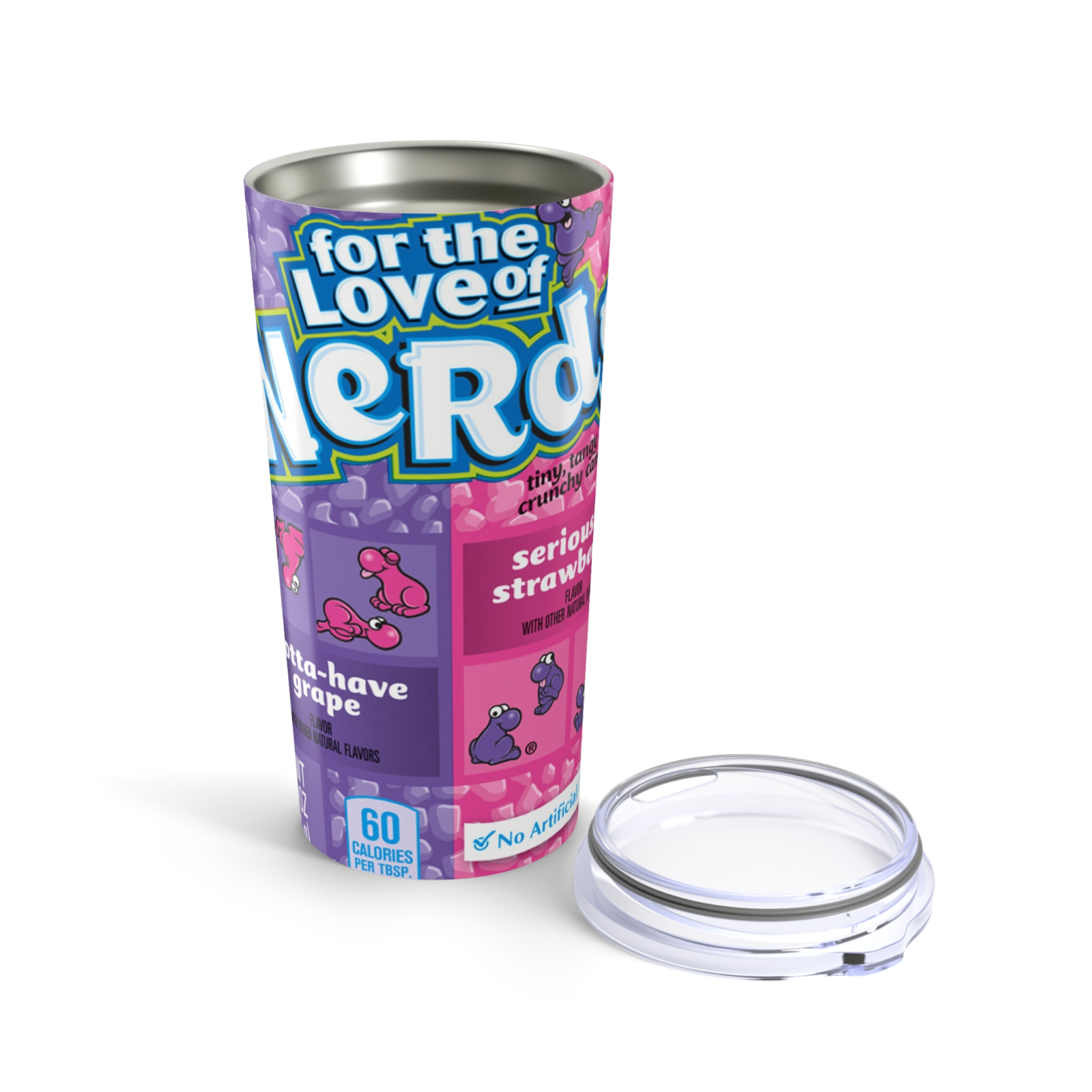 Nerds Inspired 20oz Travel Coffee tumbler Mug with straw