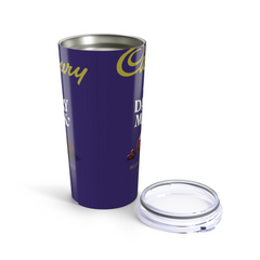Cadbury Chocolate Inspired 20oz Travel Coffee tumbler Mug with straw