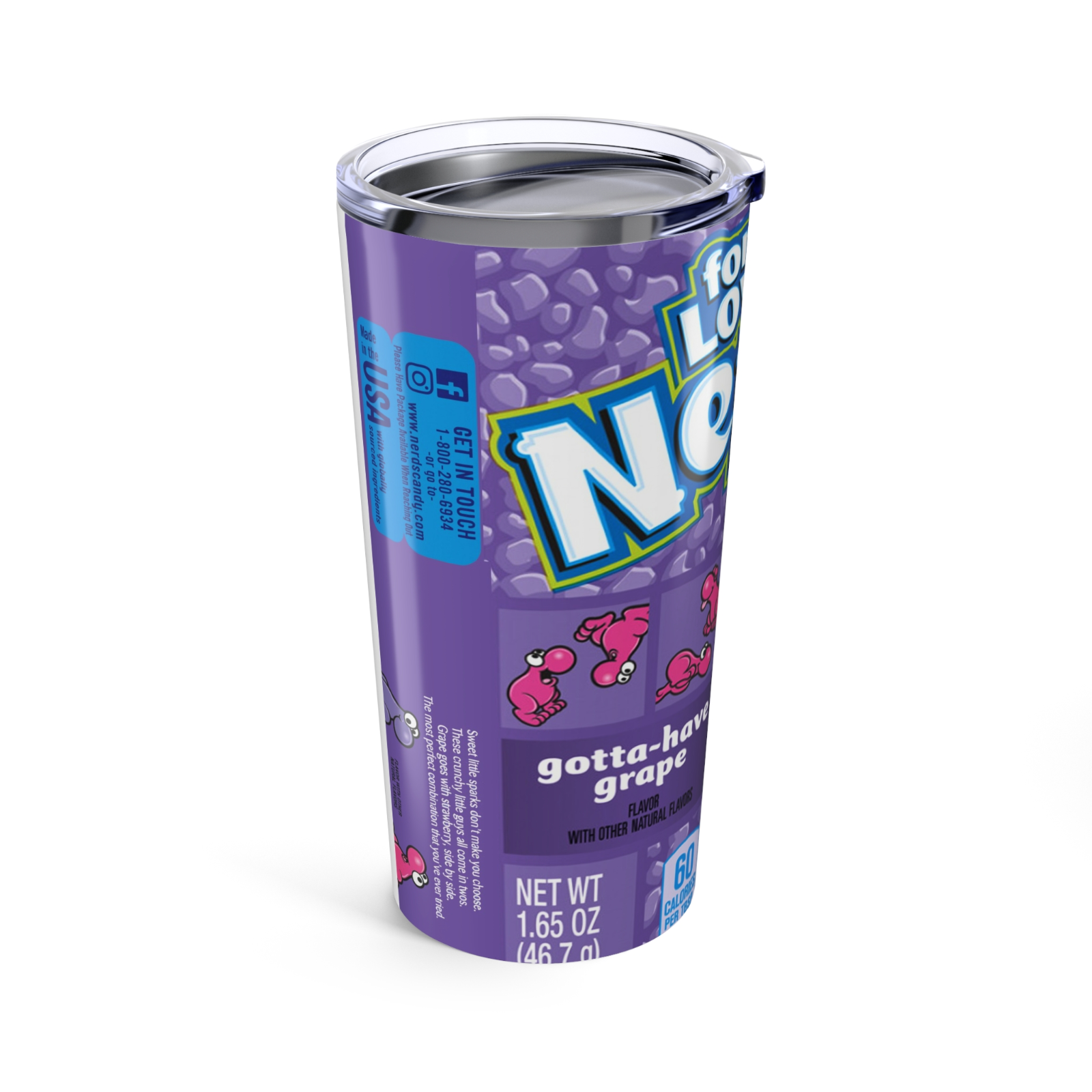 Nerds Inspired 20oz Travel Coffee tumbler Mug with straw