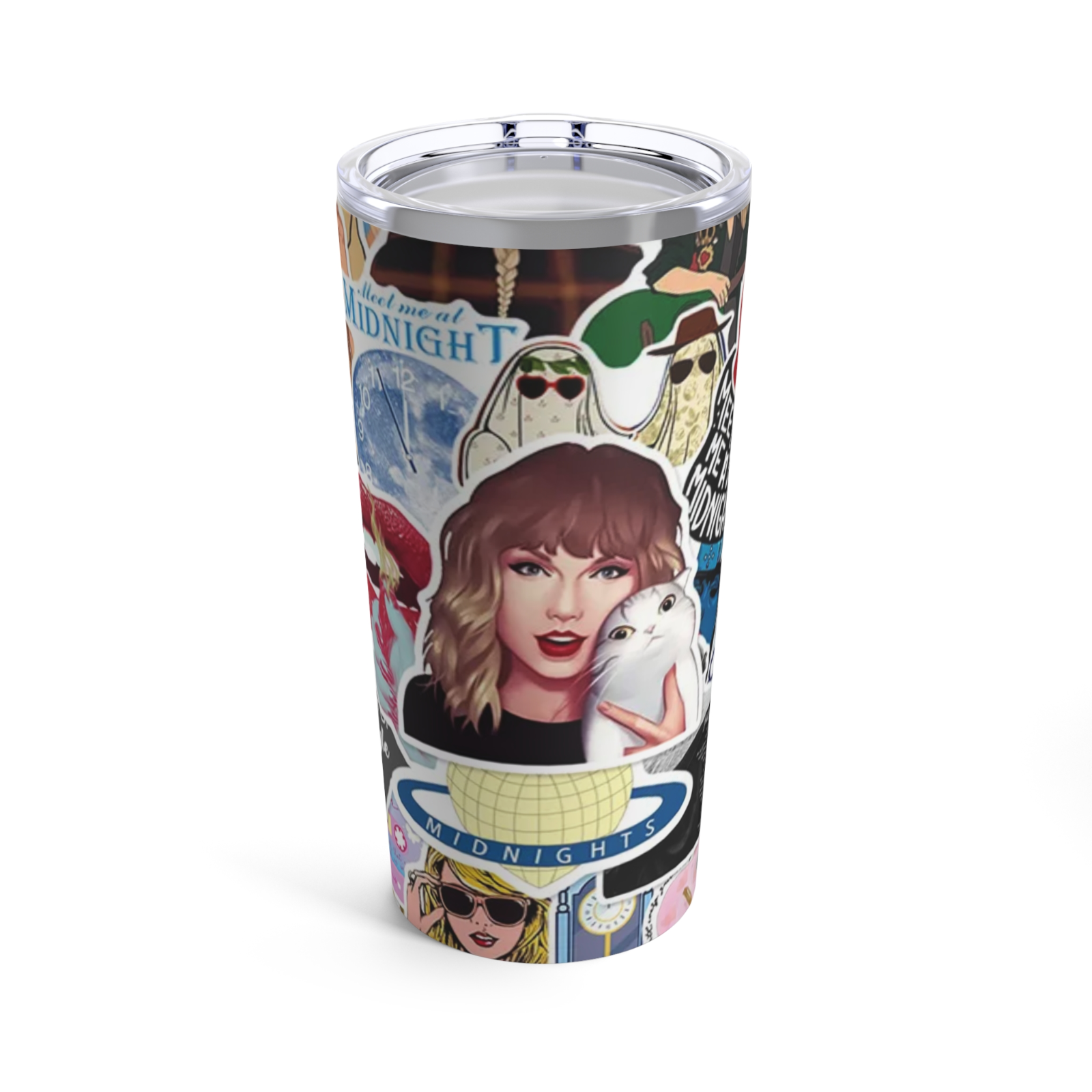 Taylor Swift Music Lover Travel Coffee Mug Tumbler with Straw