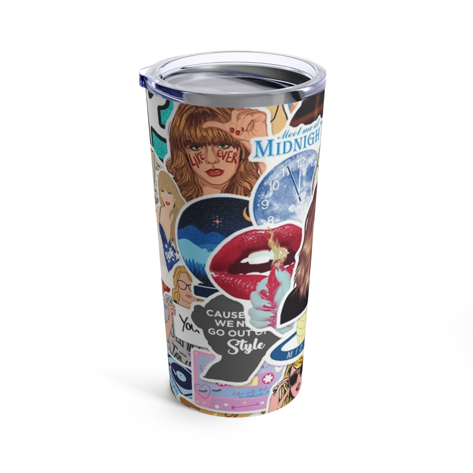 Taylor Swift Music Lover Travel Coffee Mug Tumbler with Straw