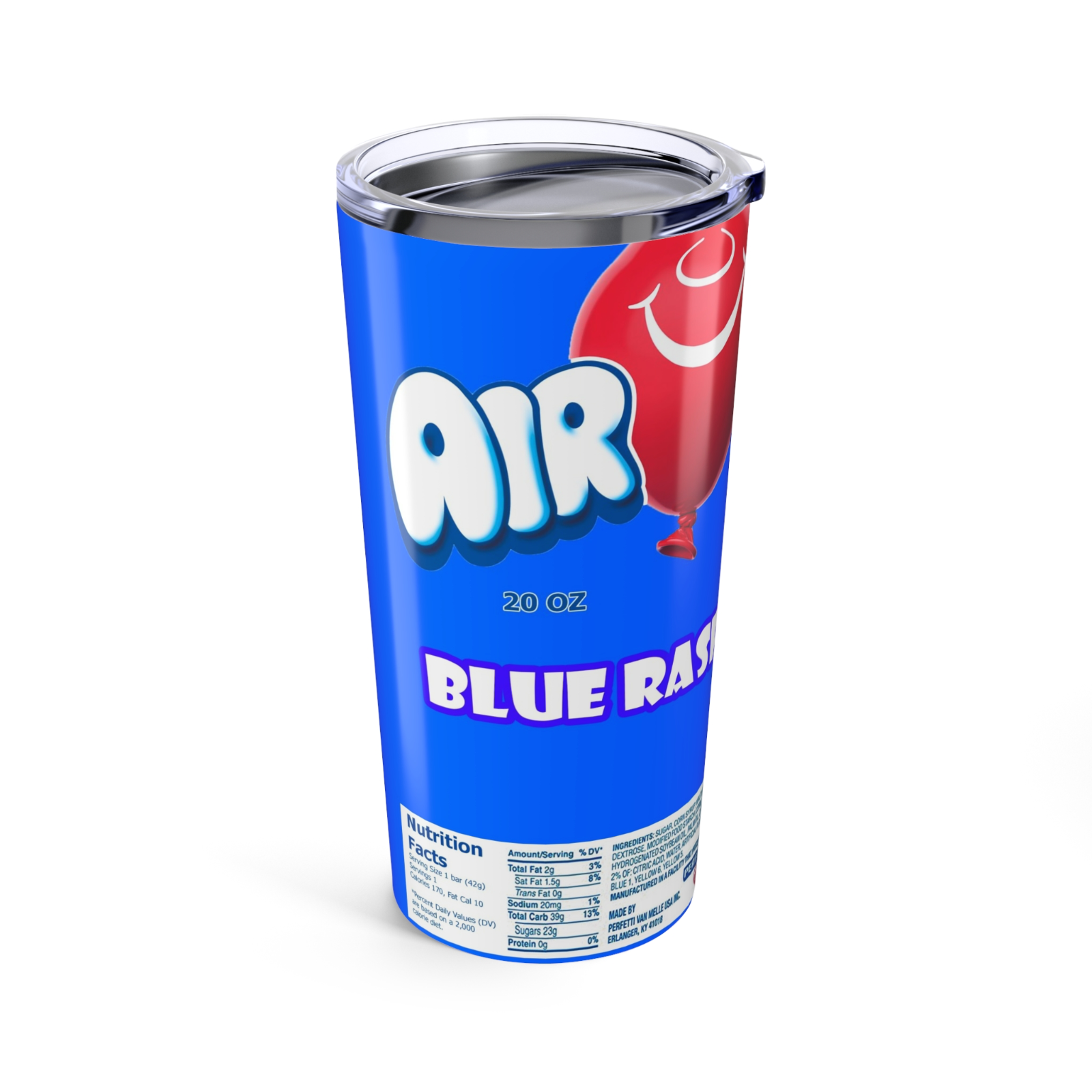 AirHeads Inspired 20oz Travel Coffee tumbler Mug with straw stainless steel