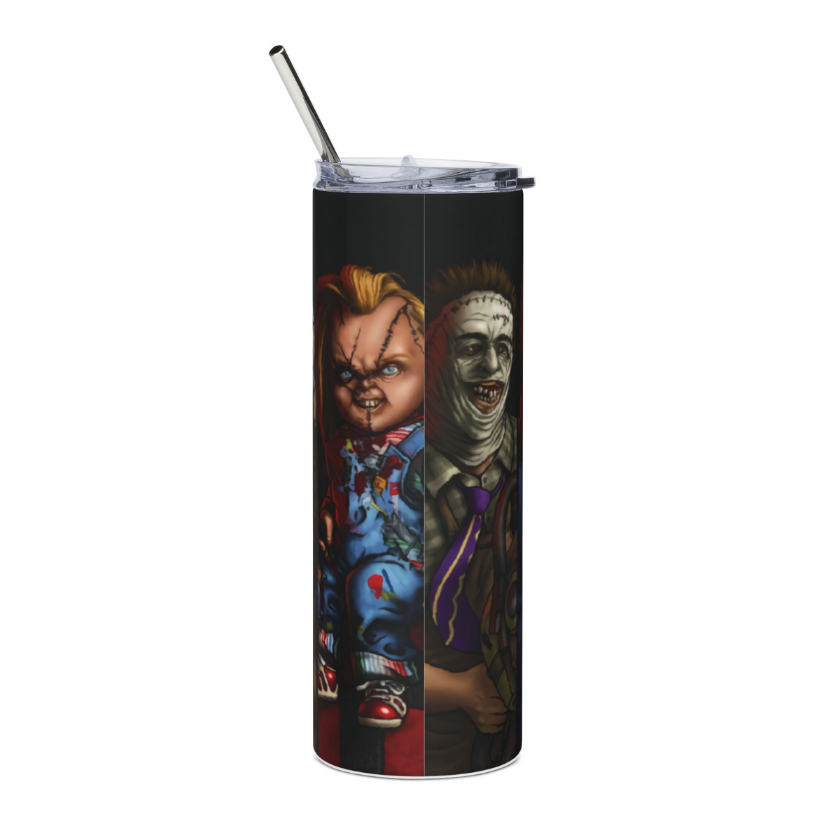 20oz Slasher Legends Tumbler – Freddy Jason Chucky Leatherface Michael Myers Cup