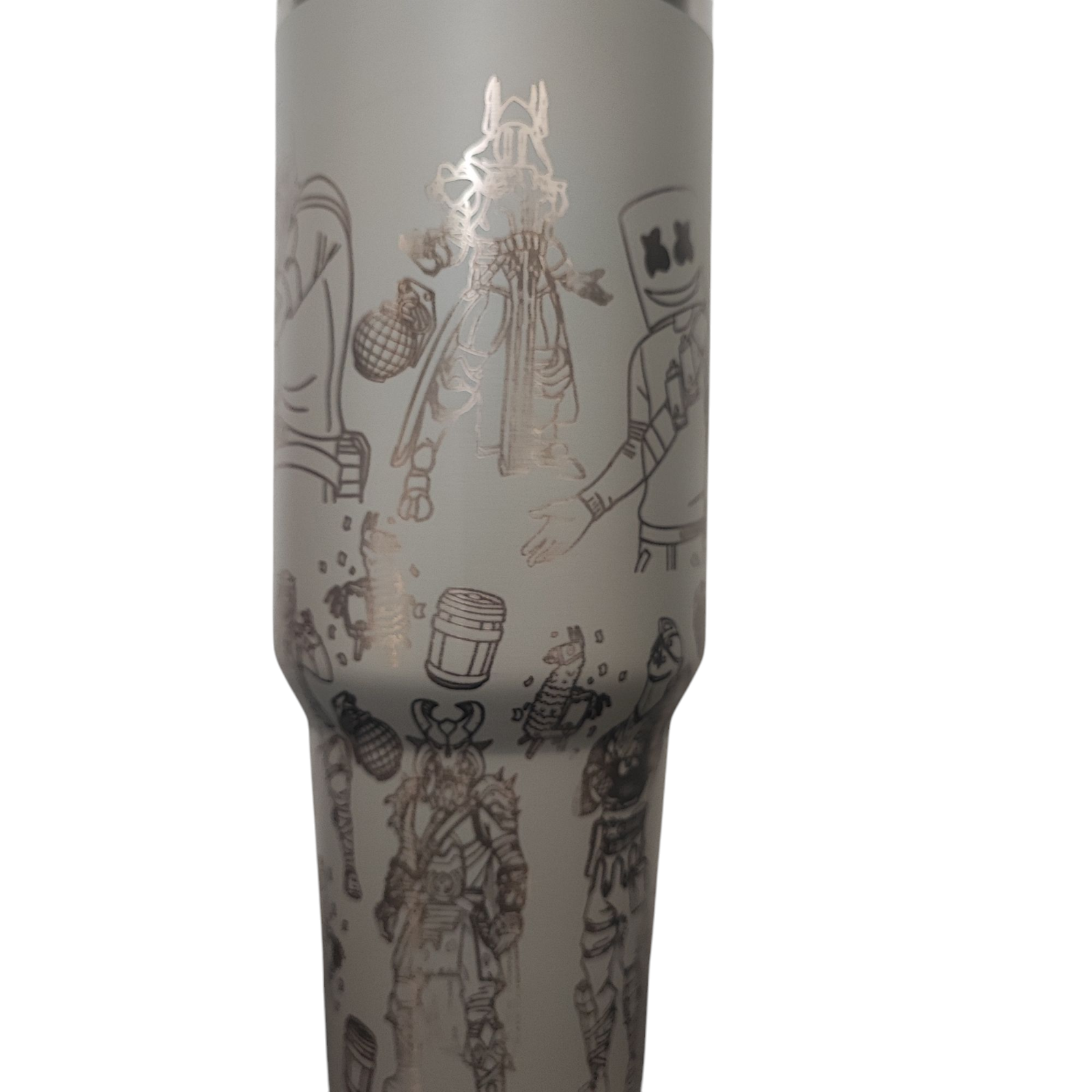 40oz Fortnite-Inspired Engraved Tumbler – Stainless Steel Travel Mug with Handle
