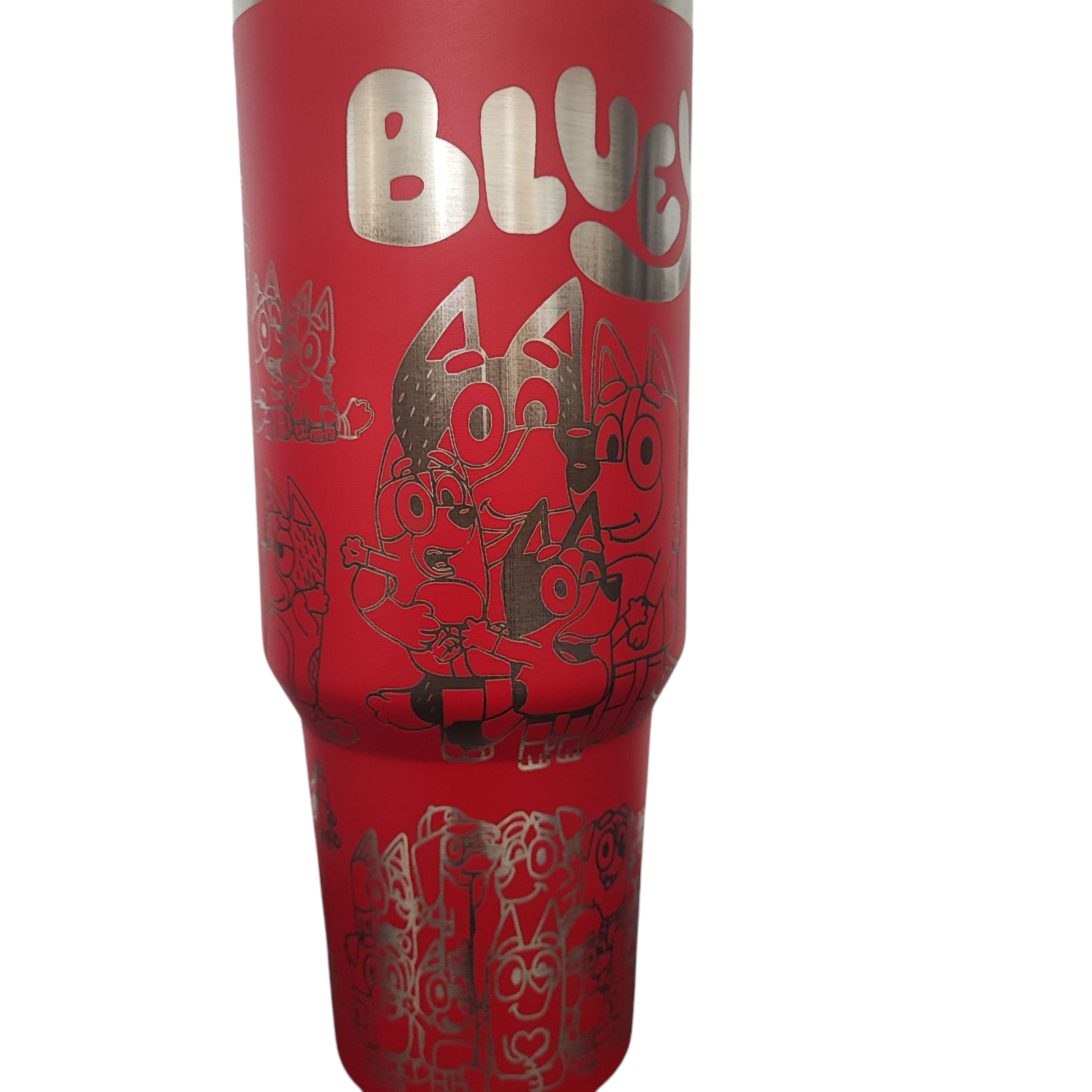 40oz Cartoon Bluey Engraved Tumbler – Stainless Steel Travel Mug
