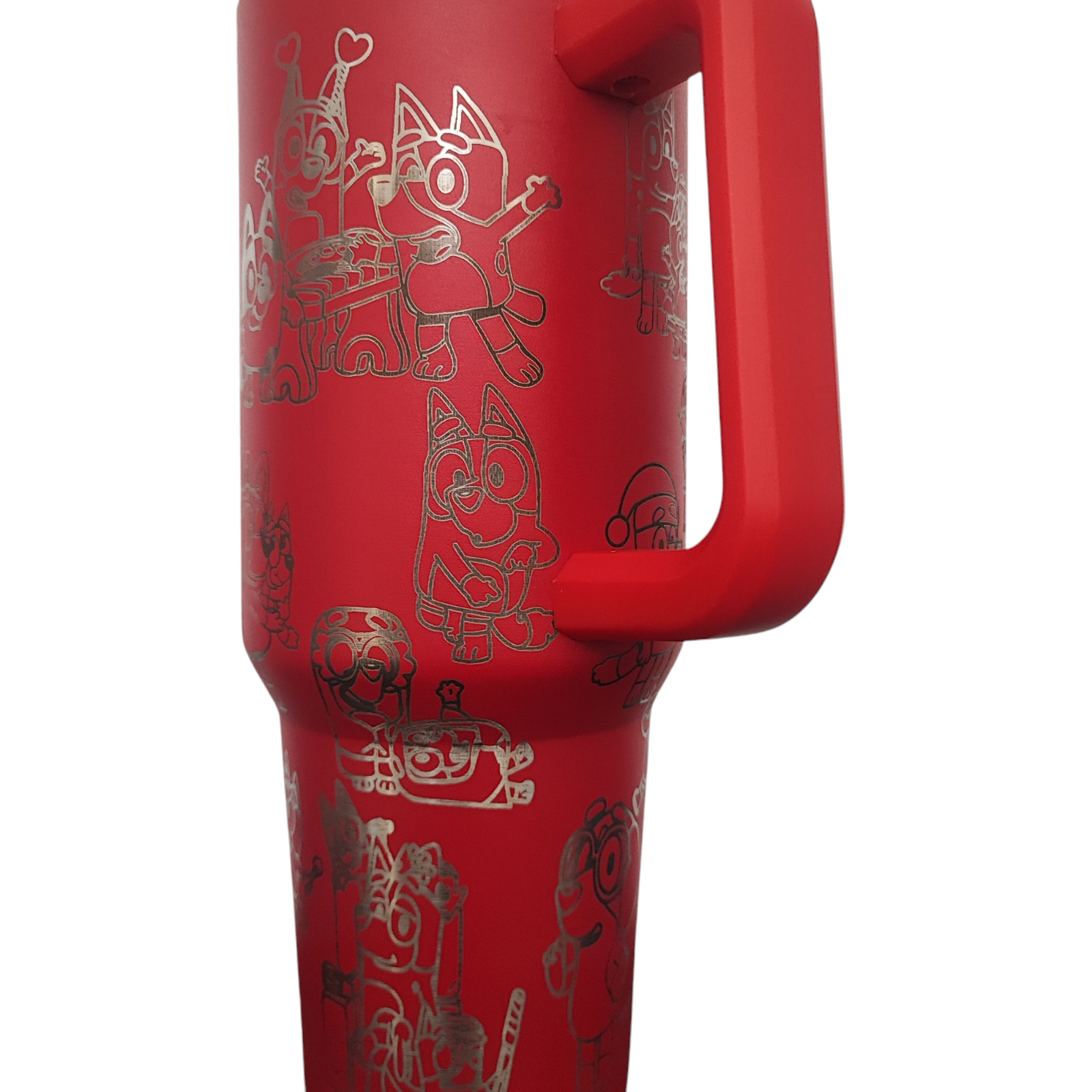 40oz Cartoon Bluey Engraved Tumbler – Stainless Steel Travel Mug