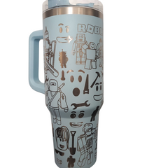 40oz Gaming Inspired Engraved Tumbler – Stainless Steel Travel Mug