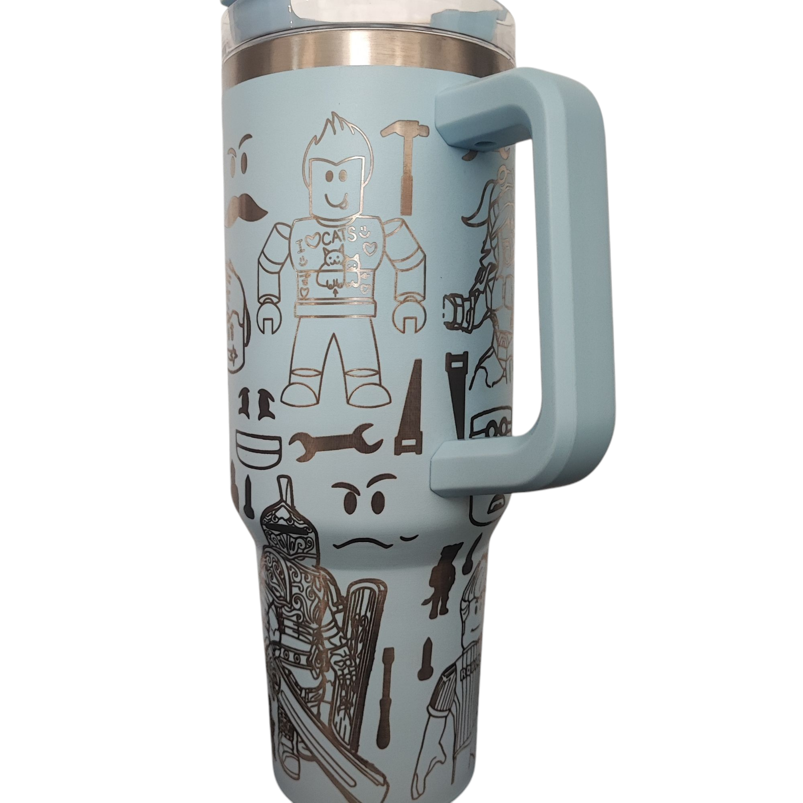 40oz Gaming Inspired Engraved Tumbler – Stainless Steel Travel Mug