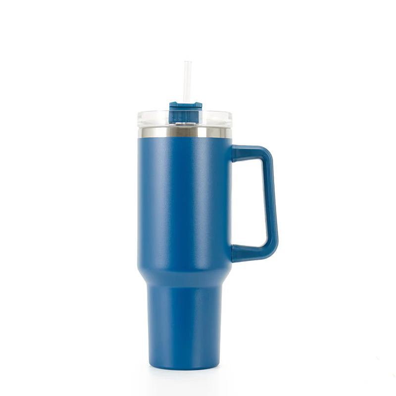 40oz Stanley-Style Floral Butterfly Engraved Tumbler  Stainless Steel Travel Mug