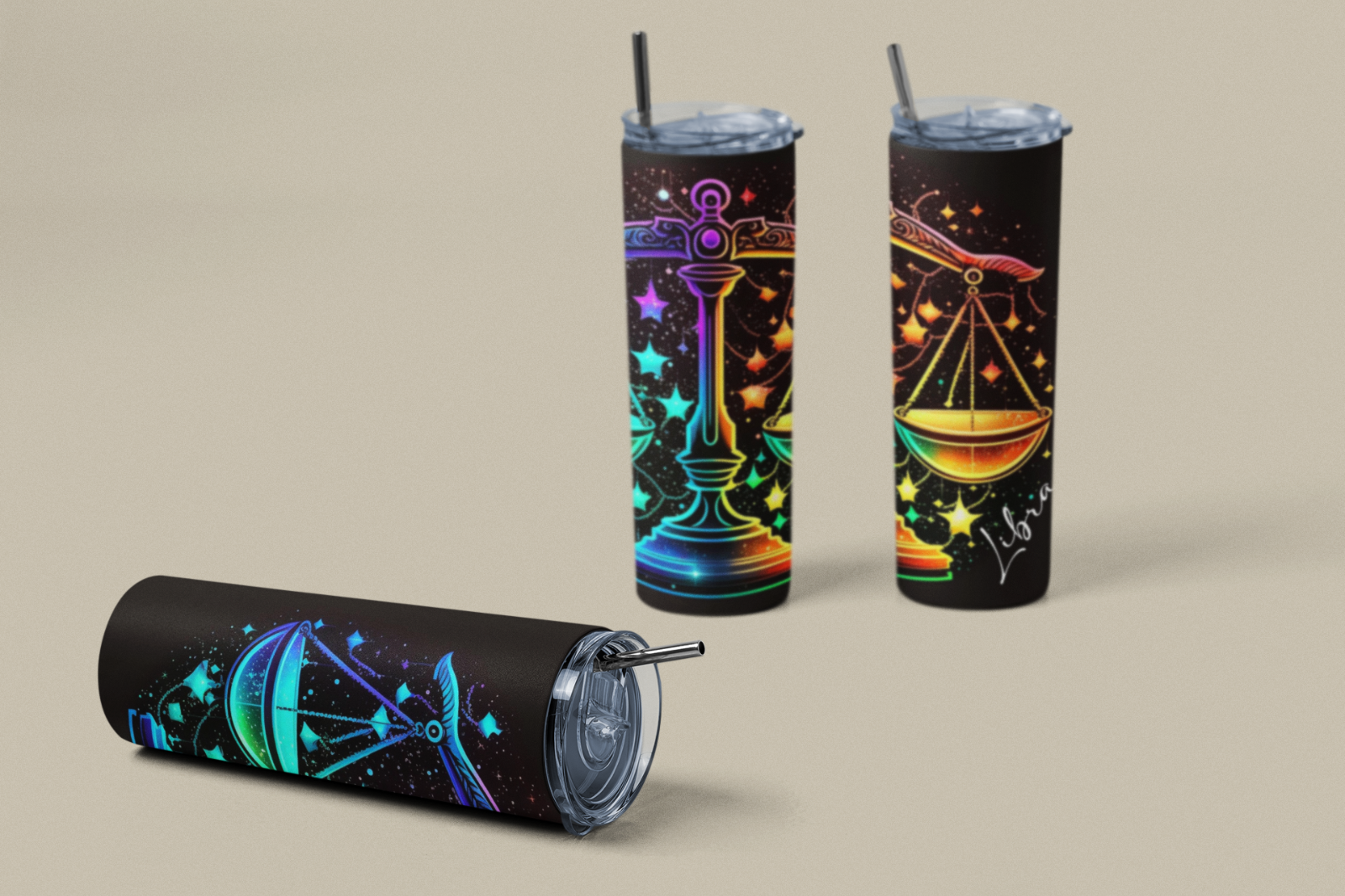 20oz Zodiac Skinny Tumbler Insulated Stainless Steel – Astrology Gift Cup,