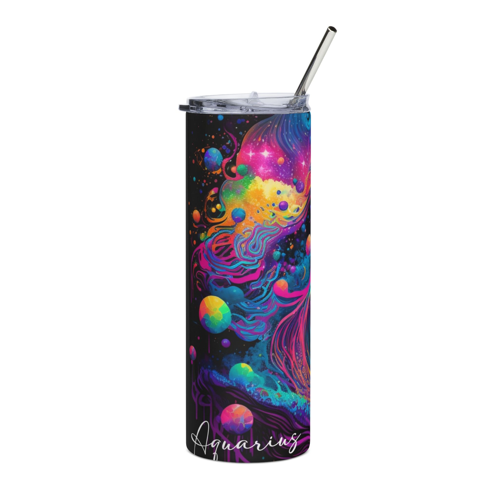 20oz Zodiac Skinny Tumbler Insulated Stainless Steel – Astrology Gift Cup,