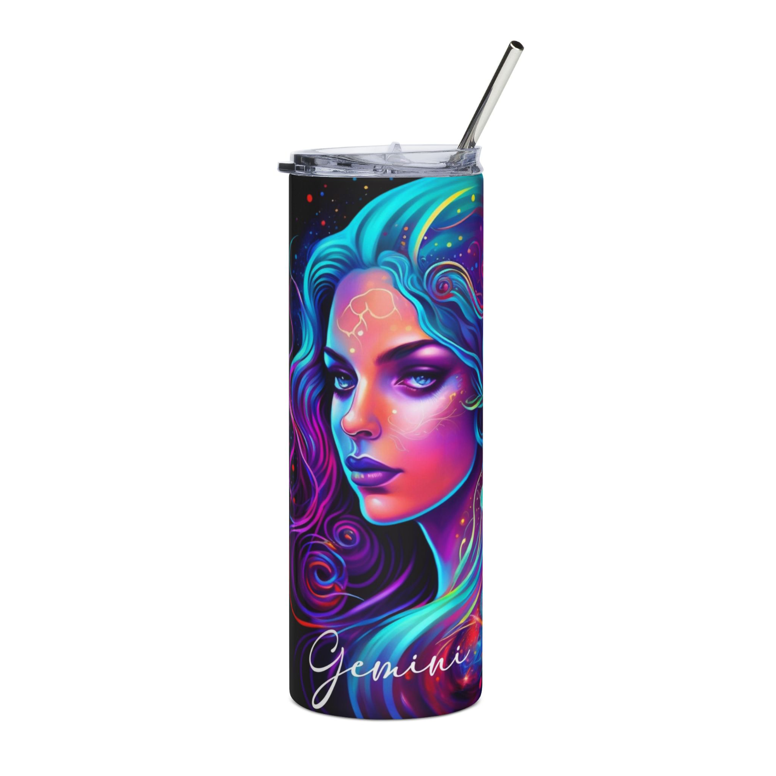 20oz Zodiac Skinny Tumbler Insulated Stainless Steel – Astrology Gift Cup,