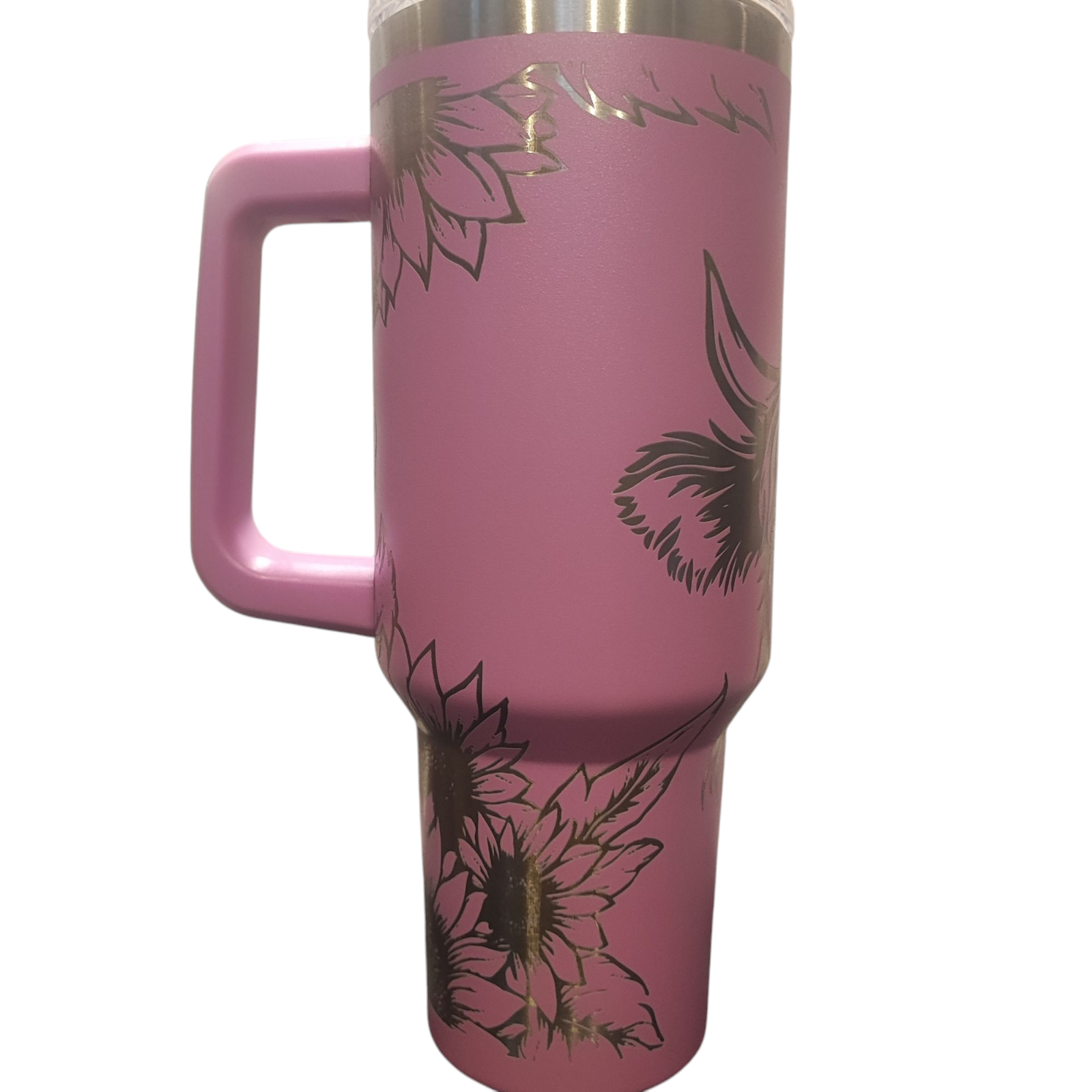 40oz Stanley-Style Highland Cow Engraved Tumbler Custom Reusable Mug 9 Colours