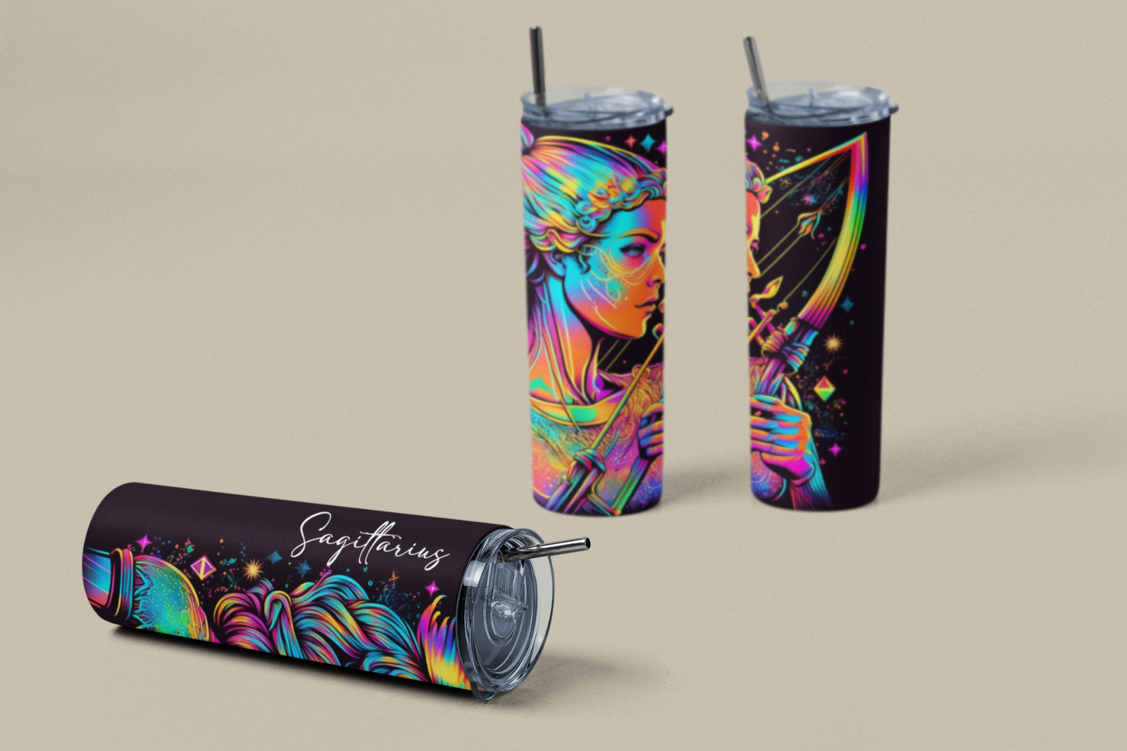 20oz Zodiac Skinny Tumbler Insulated Stainless Steel – Astrology Gift Cup,