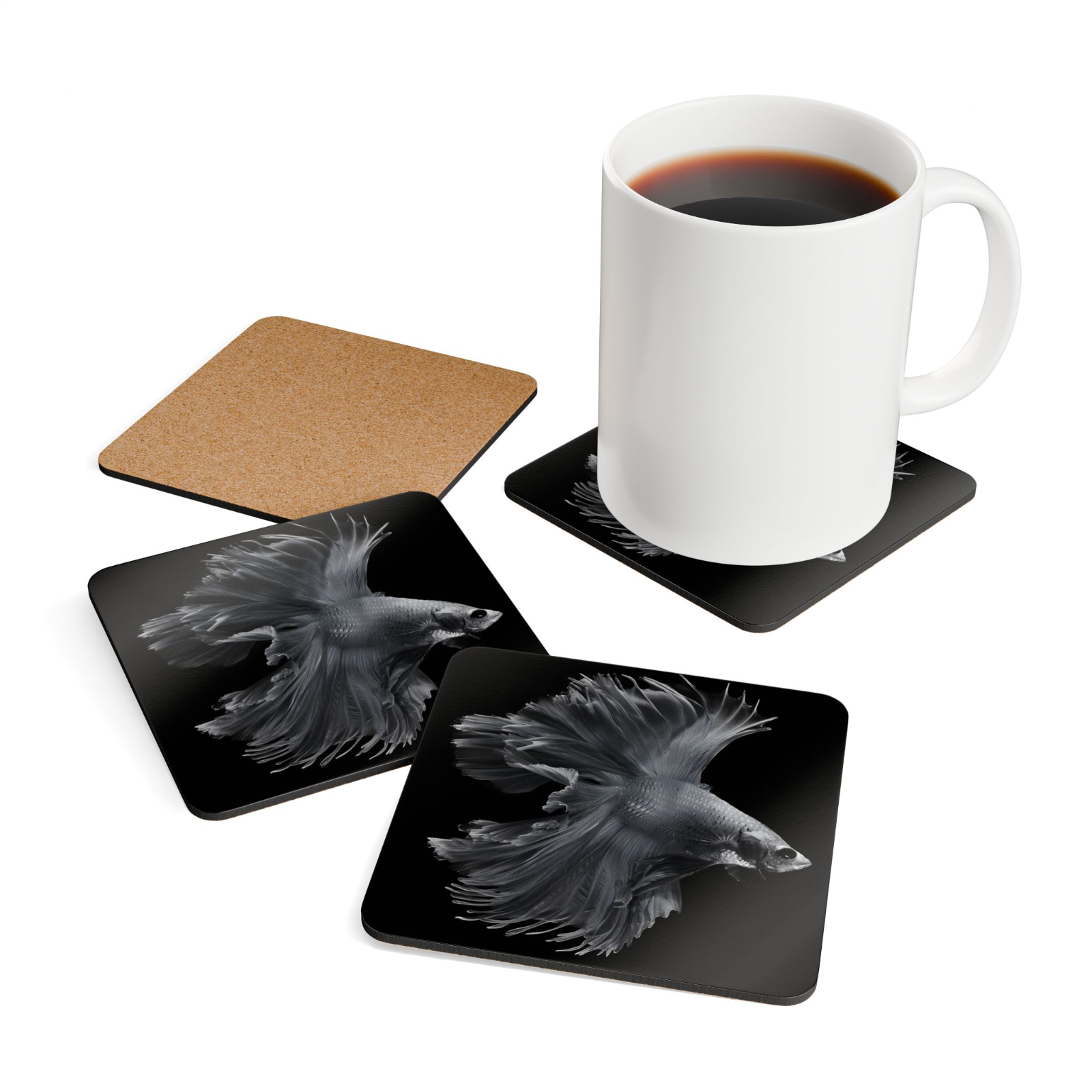 4 Set Majestic Animals Coaster - Wild Animal Safari Forest Dad Gift