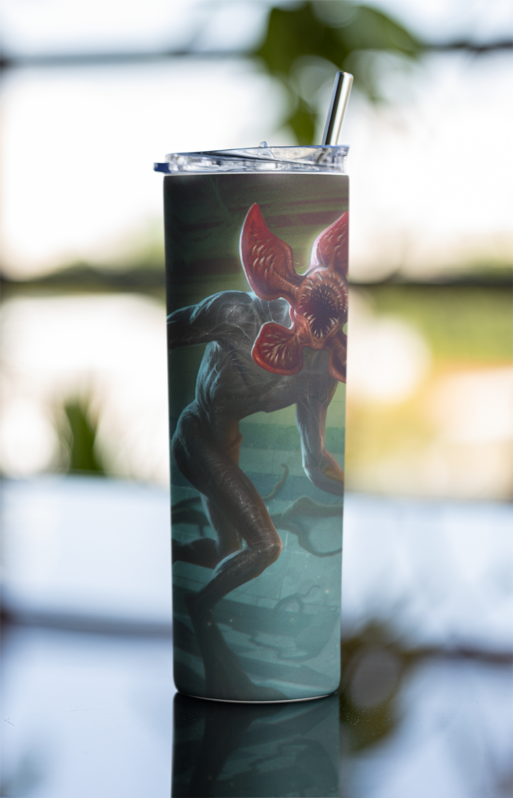 Monster Realm 20oz Tumbler – Horror Creature Design Cup with Lid & Straw