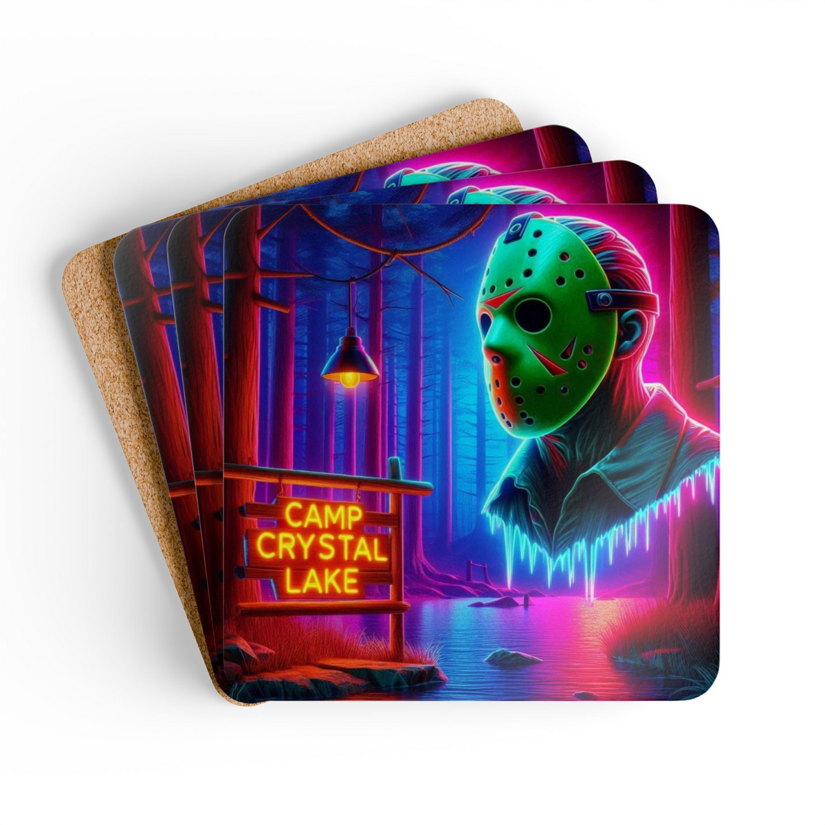 Set of 4 Halloween Coasters Gift Set Halloween Coasters Spooky Coaster Gift Set