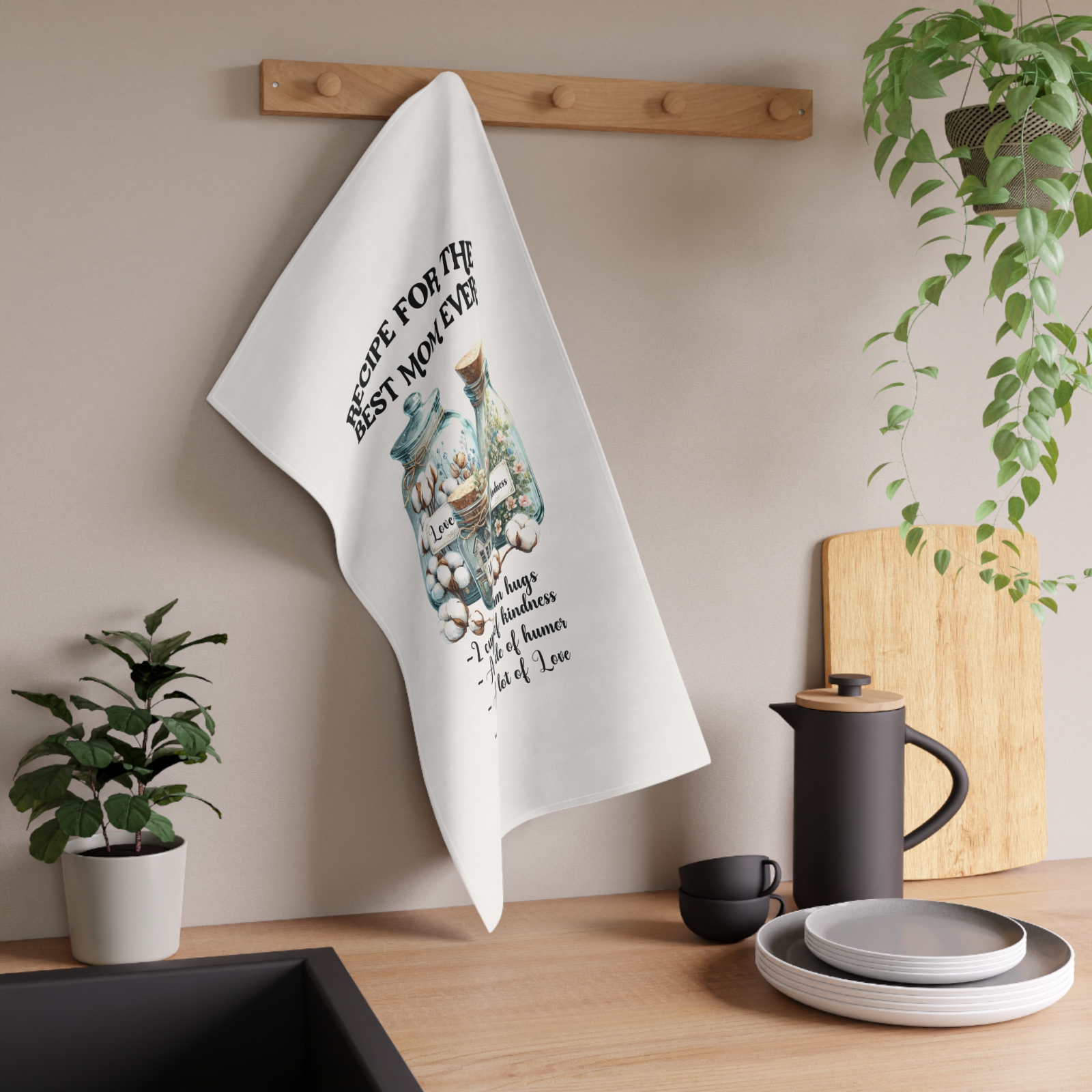 Recipe for the Best Mom Ever Towel Set – 4 Designs of Love, Kindness & Humor