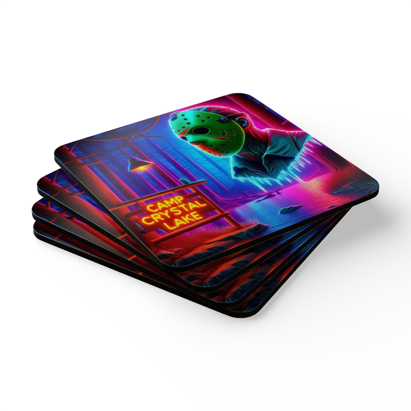 Set of 4 Halloween Coasters Gift Set Halloween Coasters Spooky Coaster Gift Set