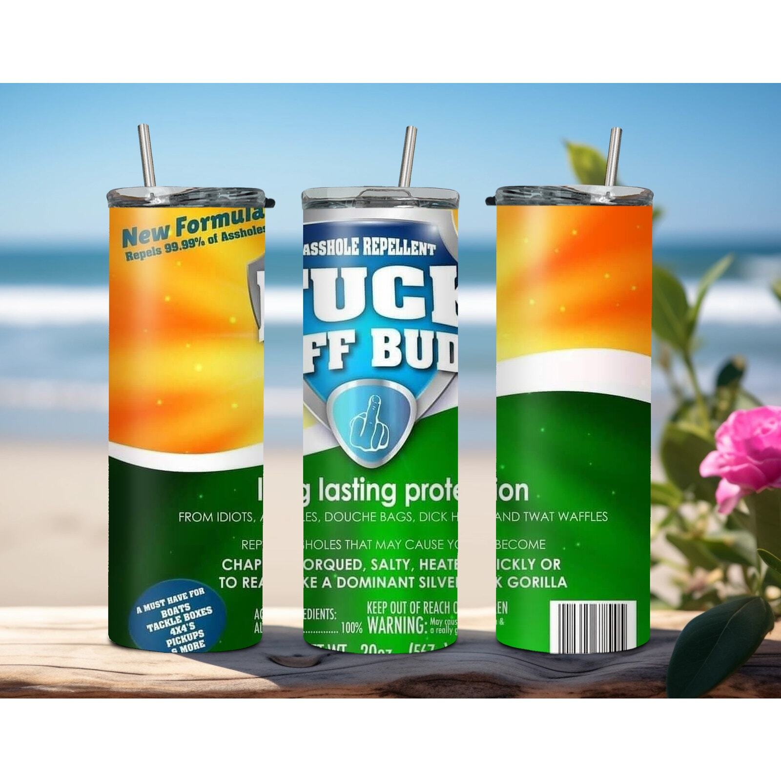 Offensive Sarcastic 20oz Stainless Steel Skinny Travel Coffee Mug With Straw