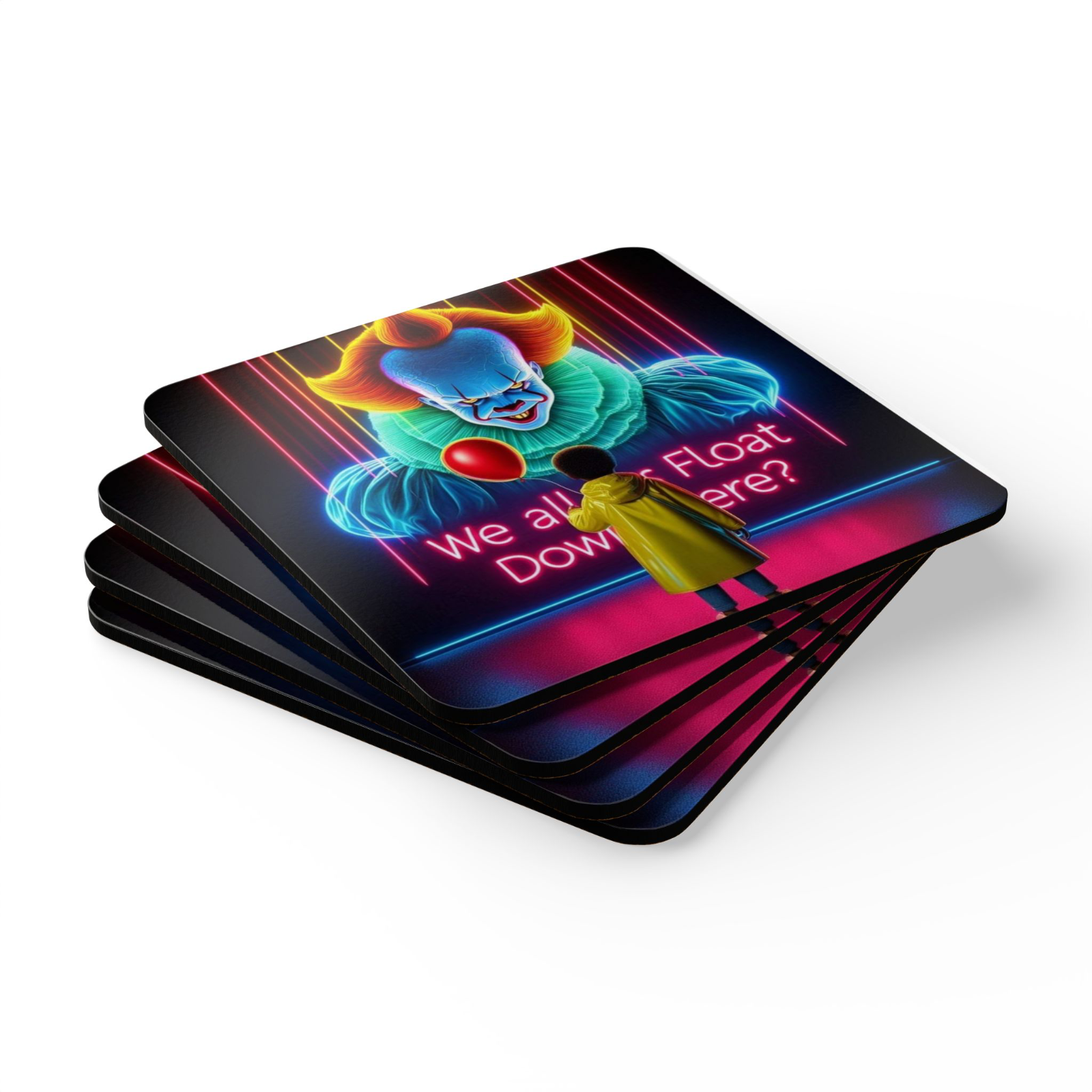 Set of 4 Halloween Coasters Gift Set Halloween Coasters Spooky Coaster Gift Set