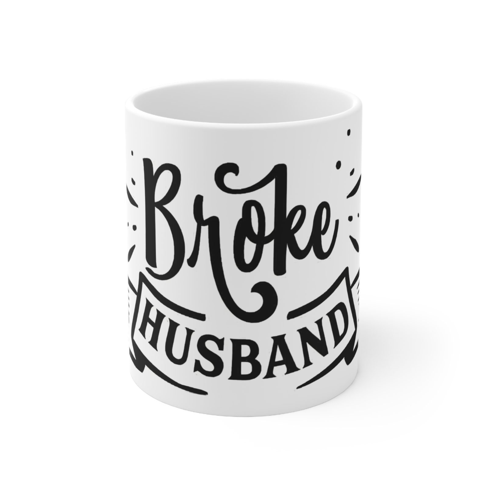 11oz Ceramic Coffee Mugs Couples Set – Spoiled Wife & Broke Husband