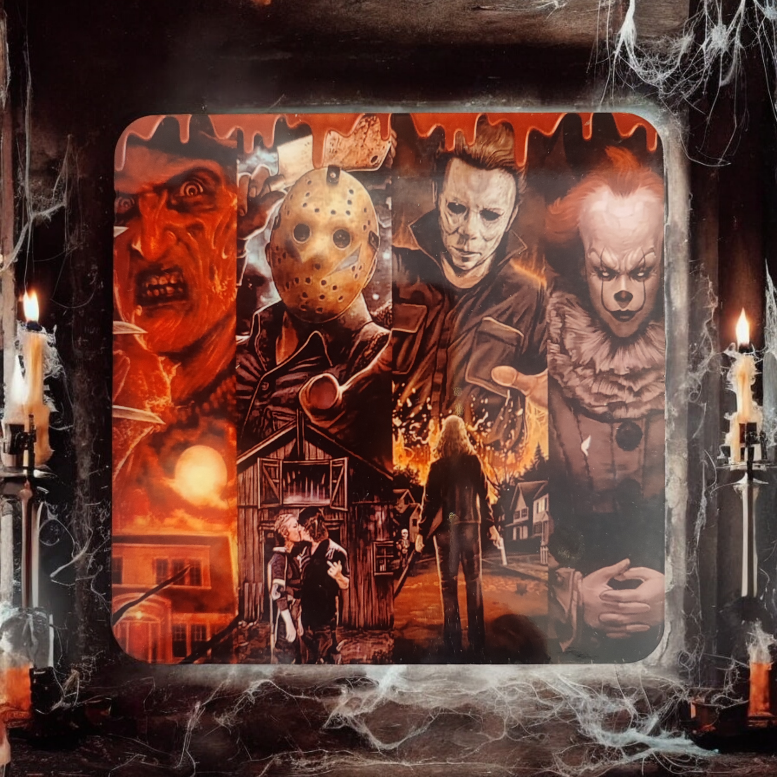 Halloween Horror Movie coaster set of 4