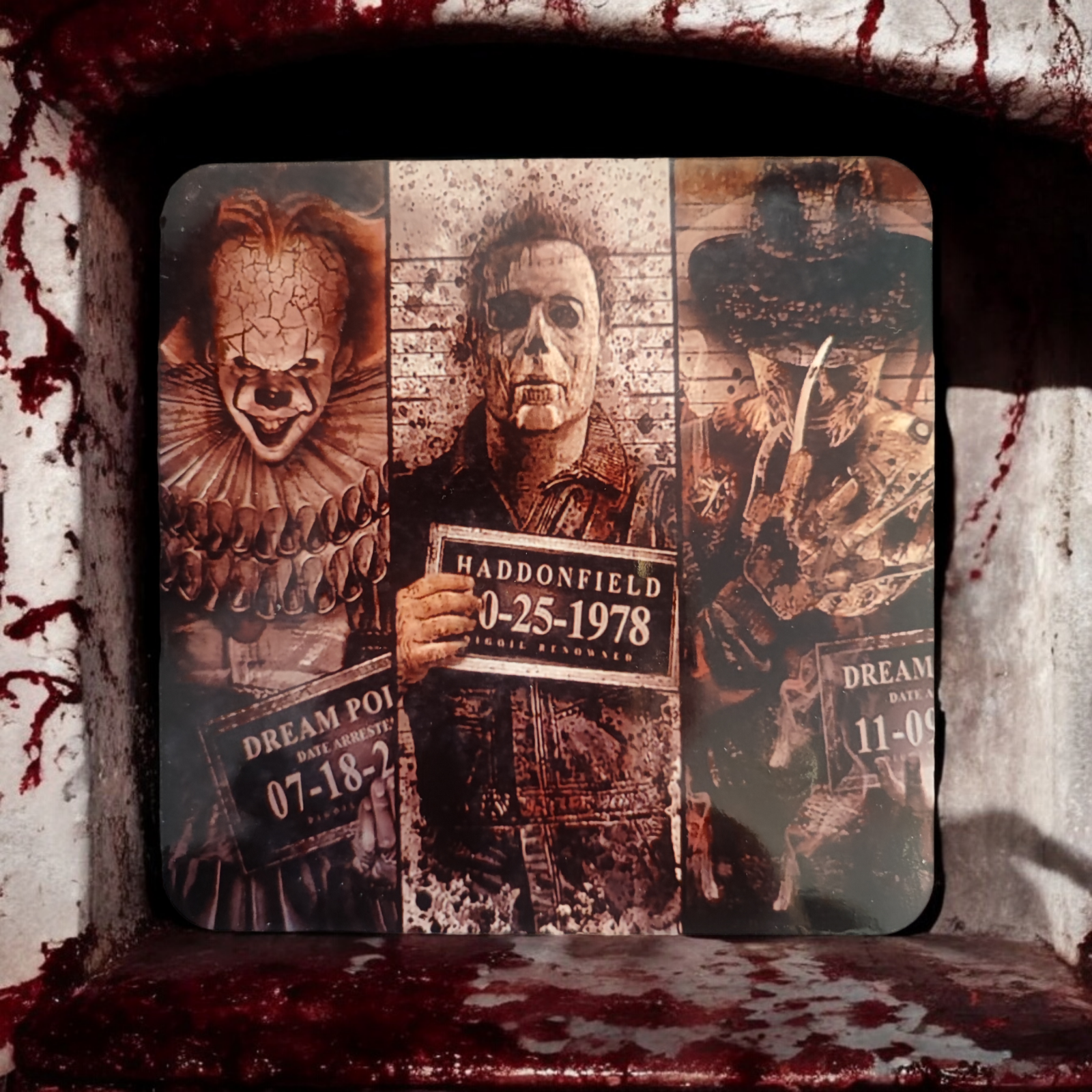 Halloween Horror Movie coaster set of 4