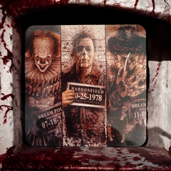 Halloween Horror Movie coaster set of 4