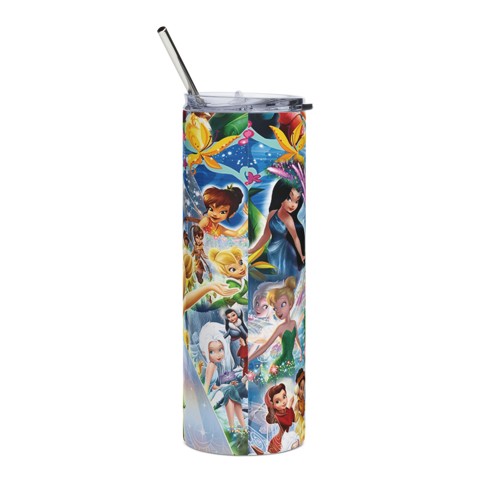 Tinker Bell 20oz Skinny Tumbler - Fairies Magic Cup for Girls & Fans Gift