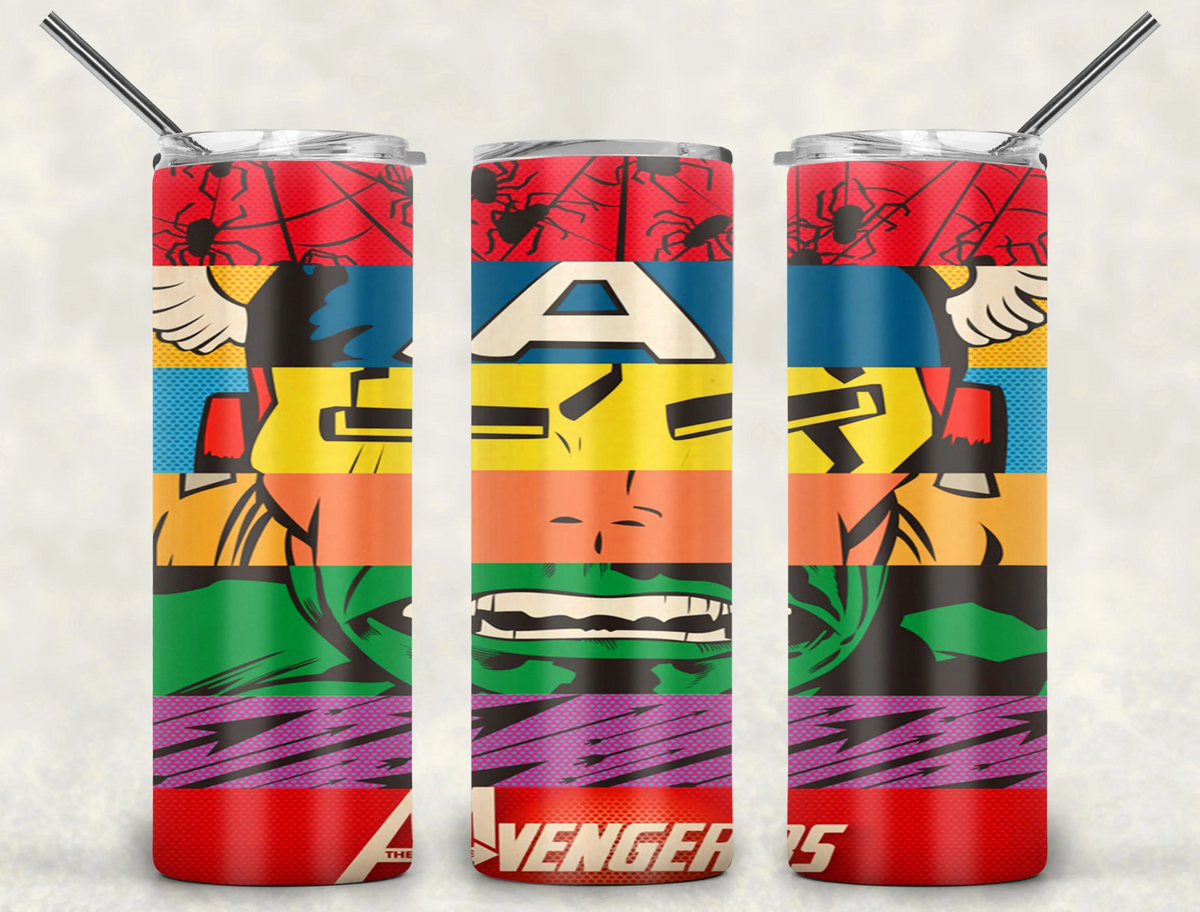 Avengers 20oz Skinny Tumbler Stainless Steel Reusable Coffee Mug