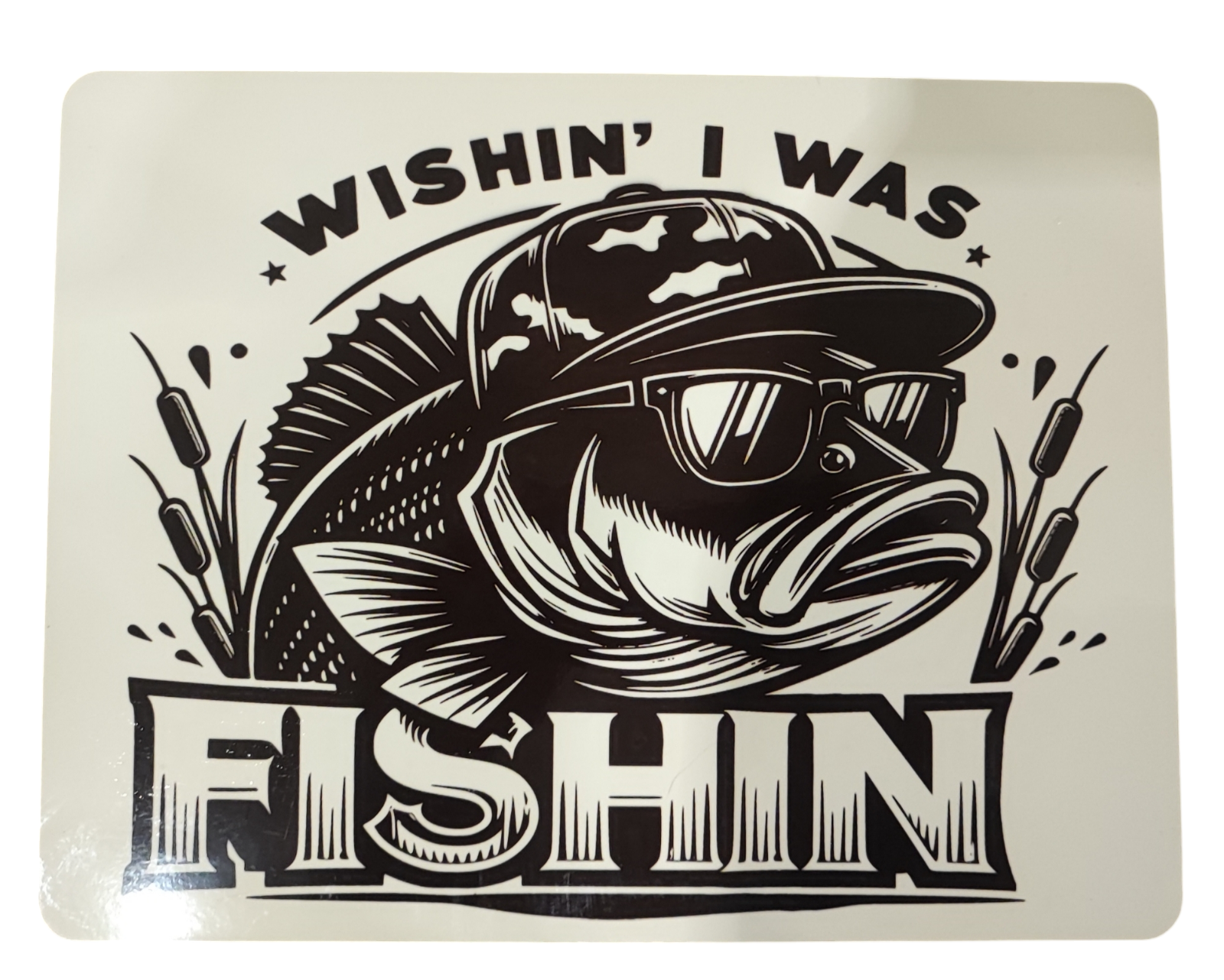 Funny Fishing Addict Placemat Humorous Gift for AnglersIdeal for Fishing Addicts