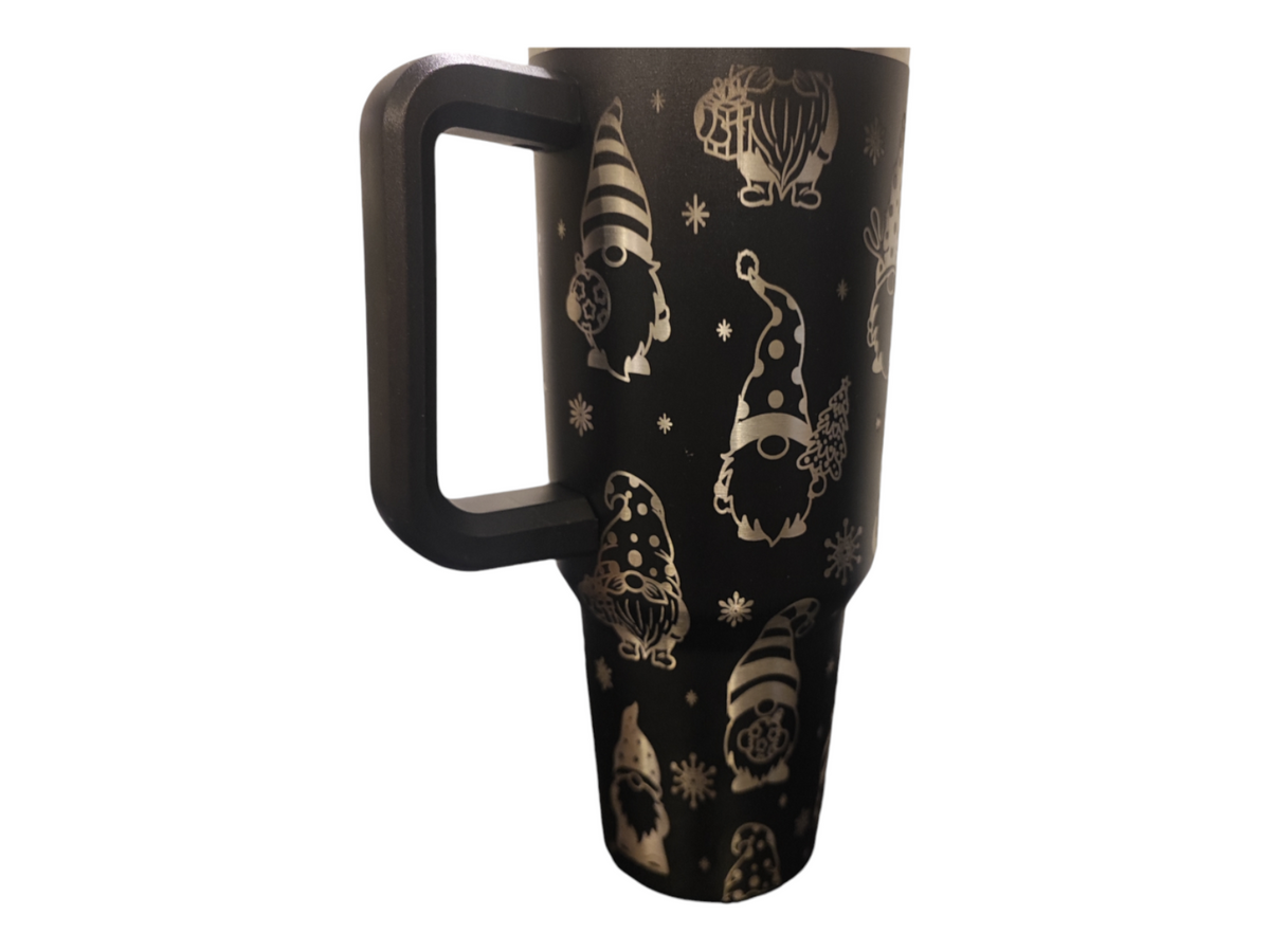 Personalised 40oz Christmas Gonk Tumbler – Stanley-Style Engraved Reusable Mug