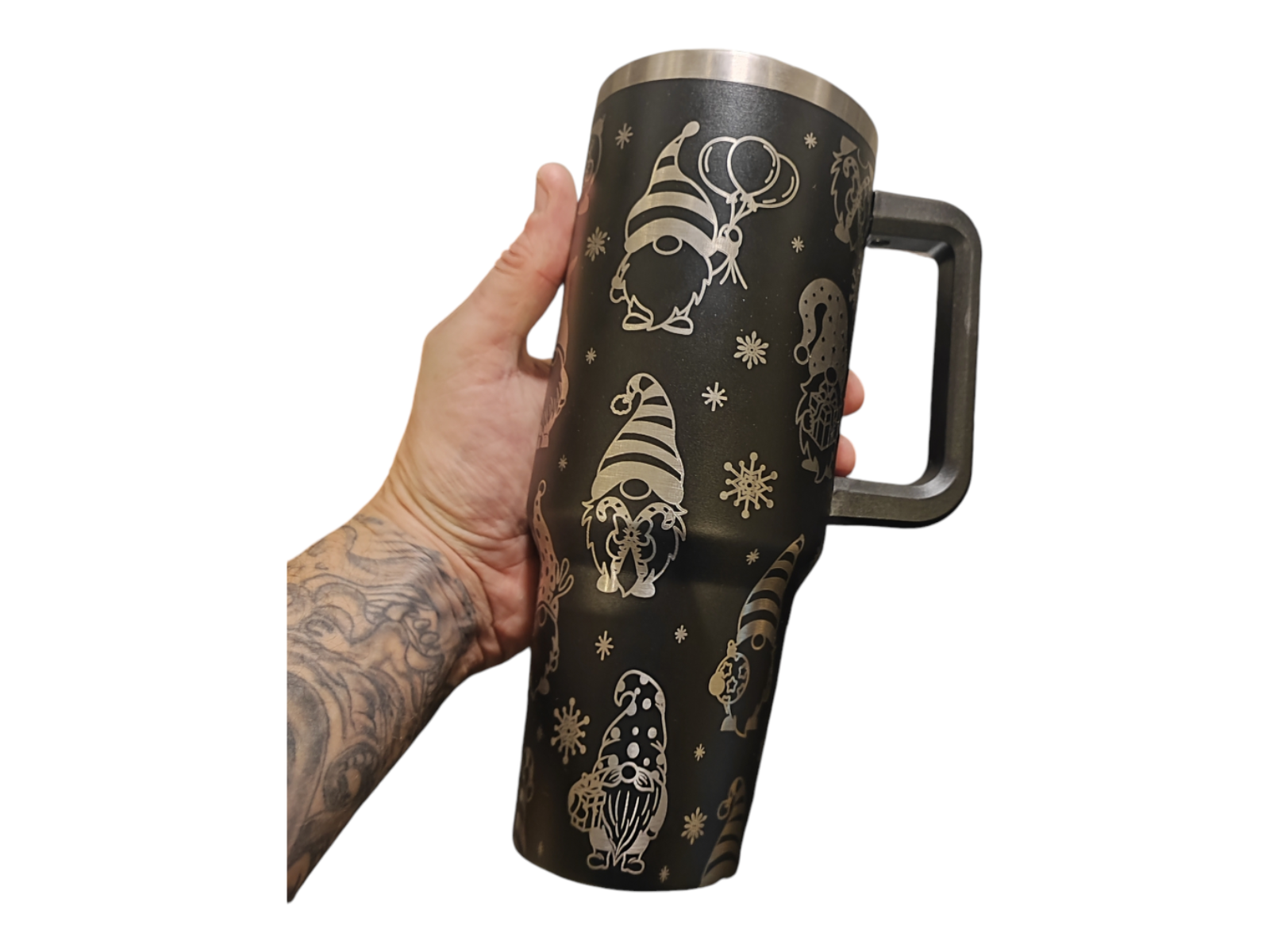 Personalised 40oz Christmas Gonk Tumbler – Stanley-Style Engraved Reusable Mug
