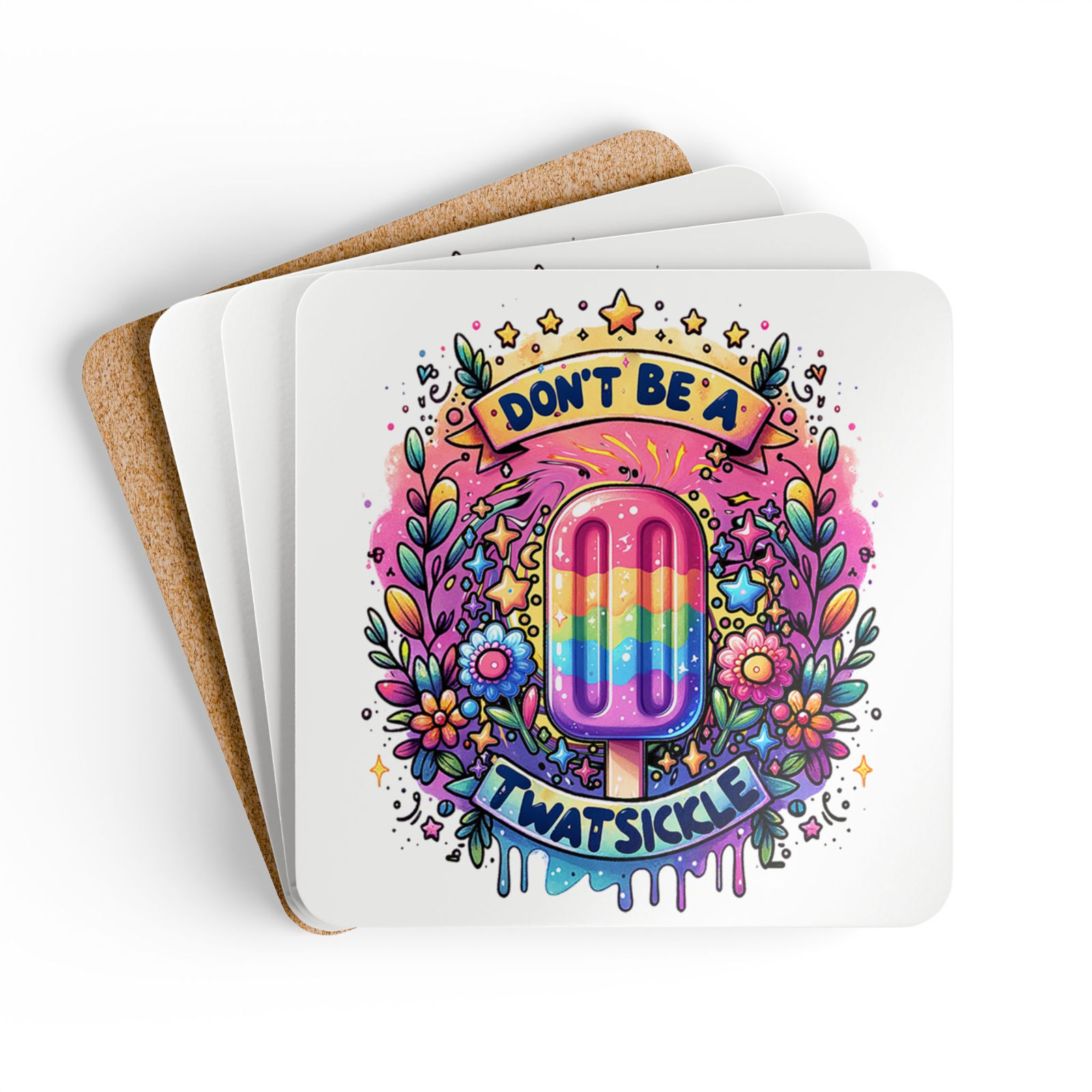 Funny Offensive Novelty Drink Coaster – Humorous Rude Comedy Gift Idea