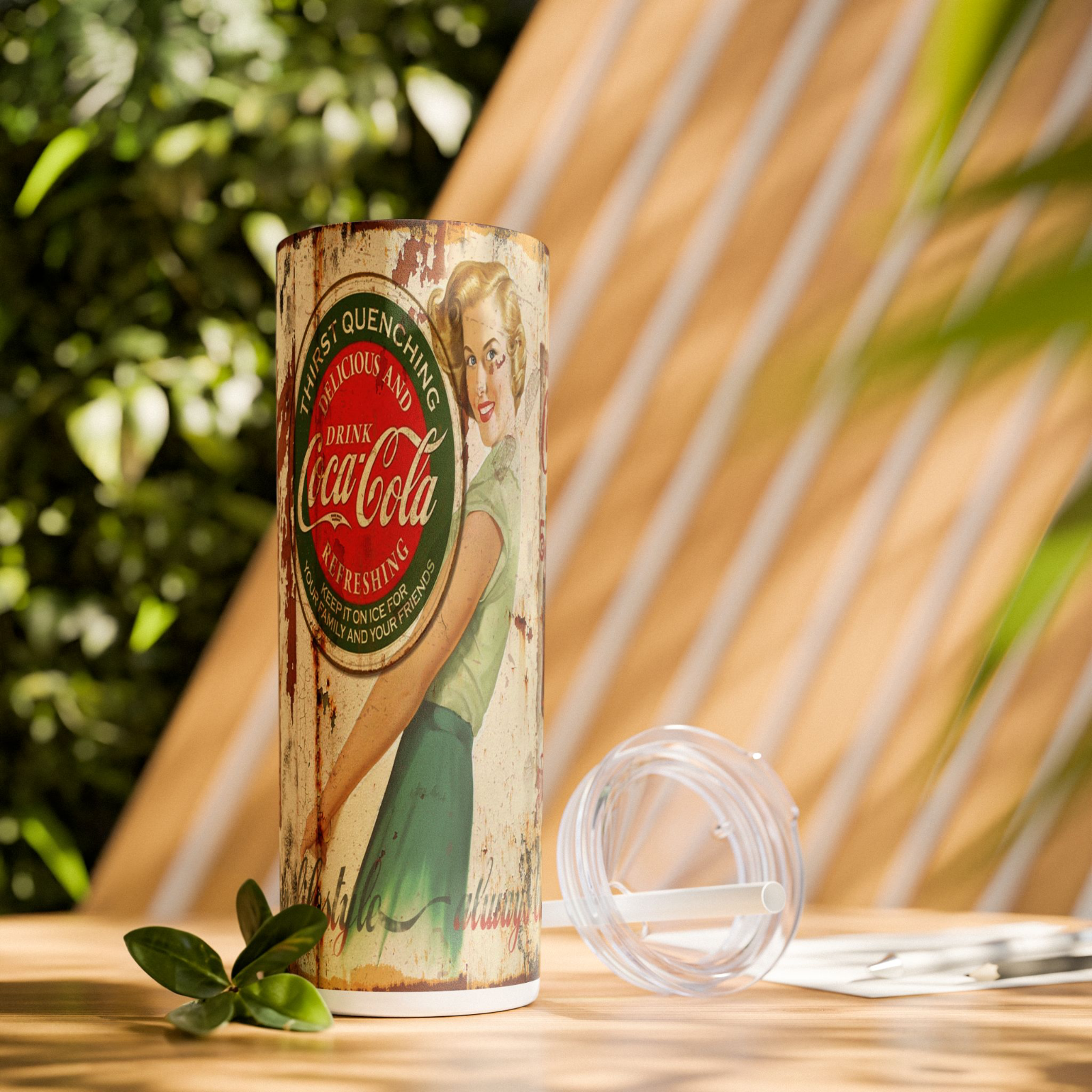 Cola Dr Pepper Fanta Sprite Fizzy Drinks 20oz Skinny Travel Tumbler With Lid