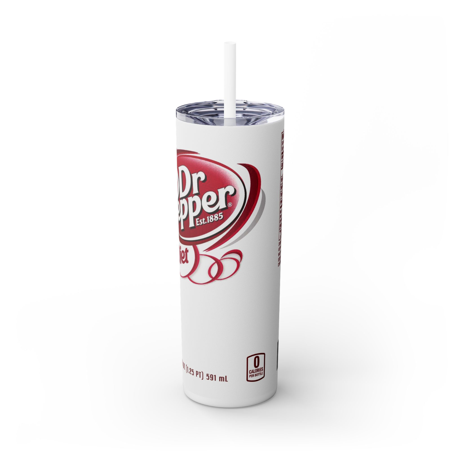 Cola Dr Pepper Fanta Sprite Fizzy Drinks 20oz Skinny Travel Tumbler With Lid