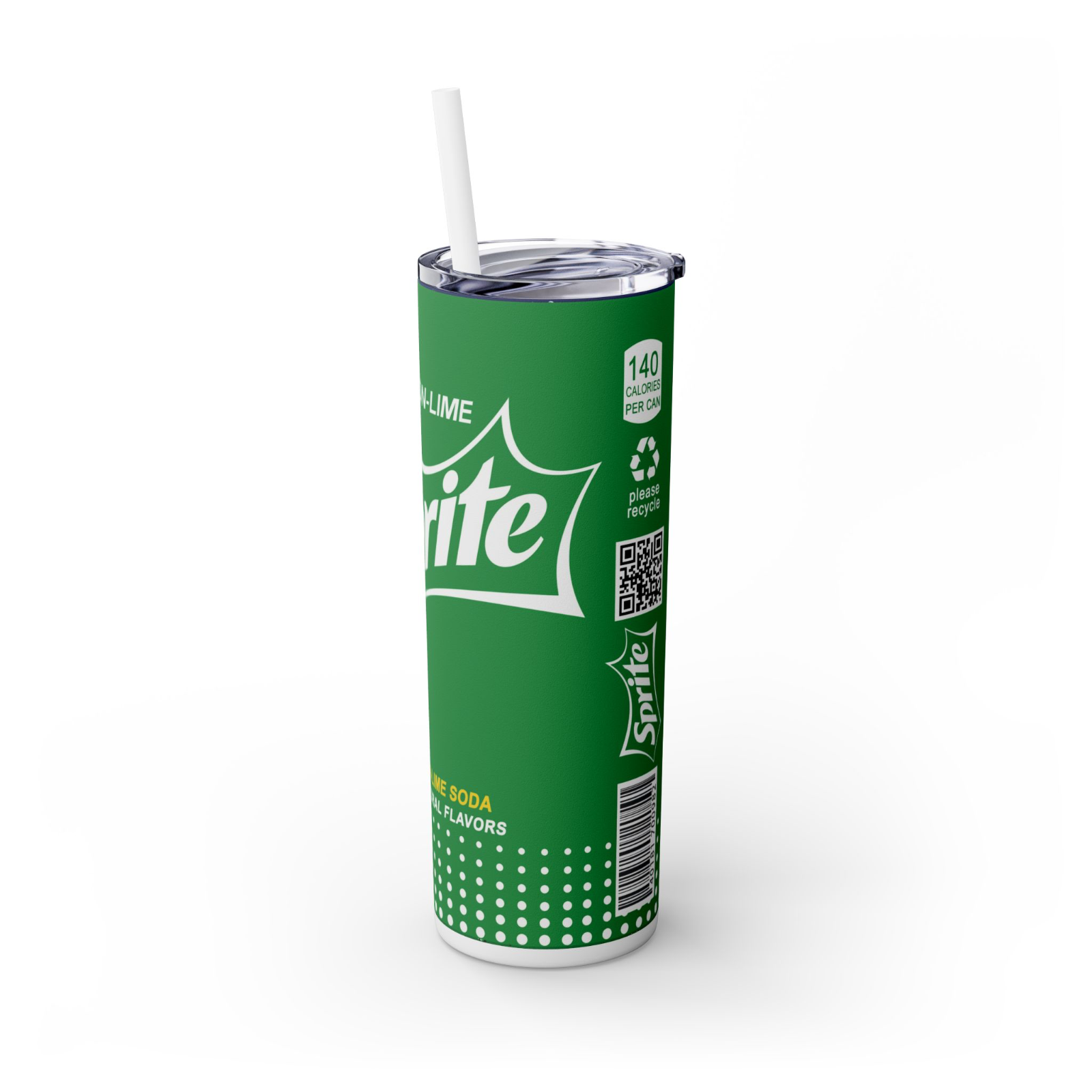 Cola Dr Pepper Fanta Sprite Fizzy Drinks 20oz Skinny Travel Tumbler With Lid